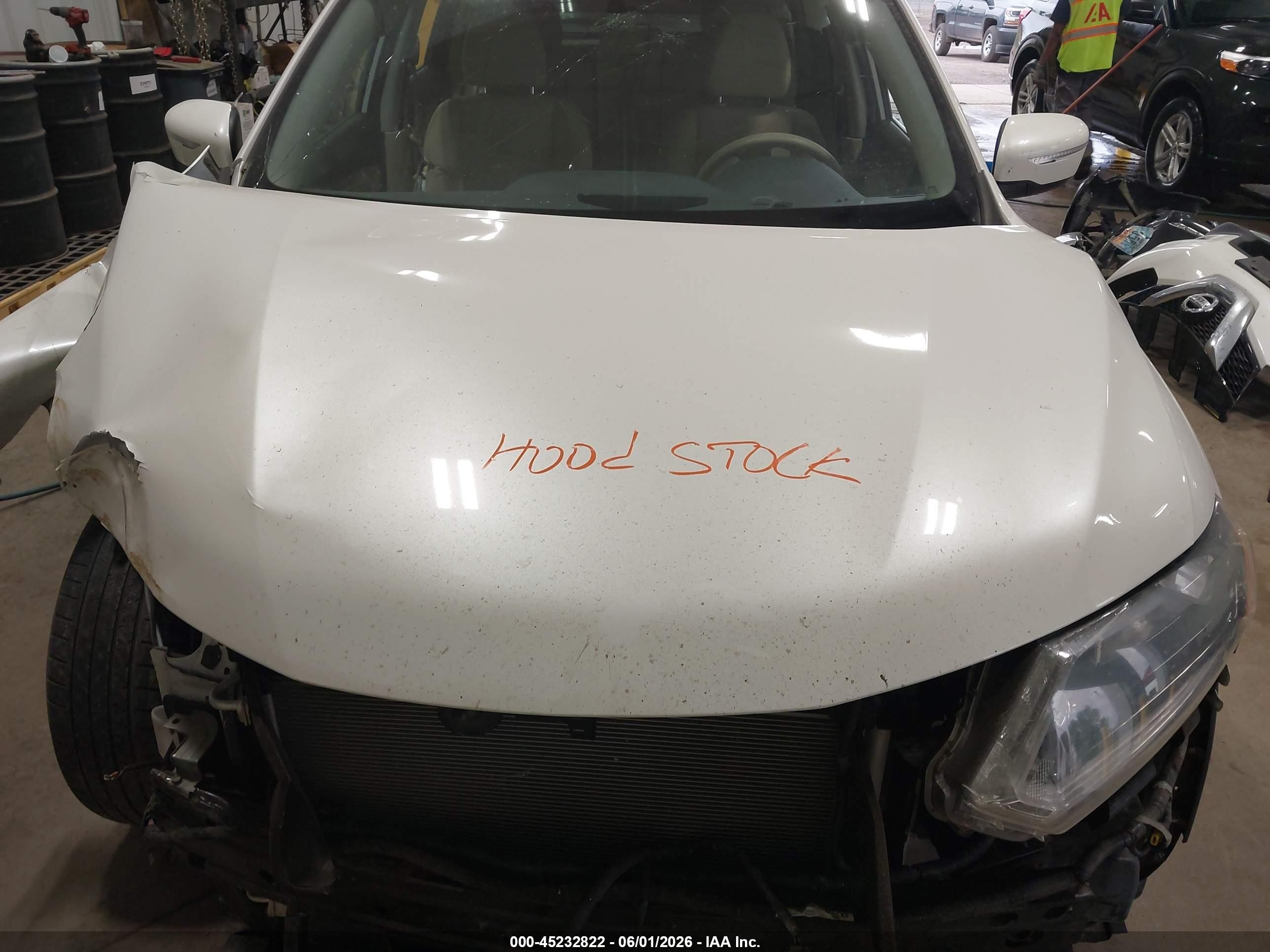 2015 Nissan Rogue Sv White vin: KNMAT2MV2FP539913