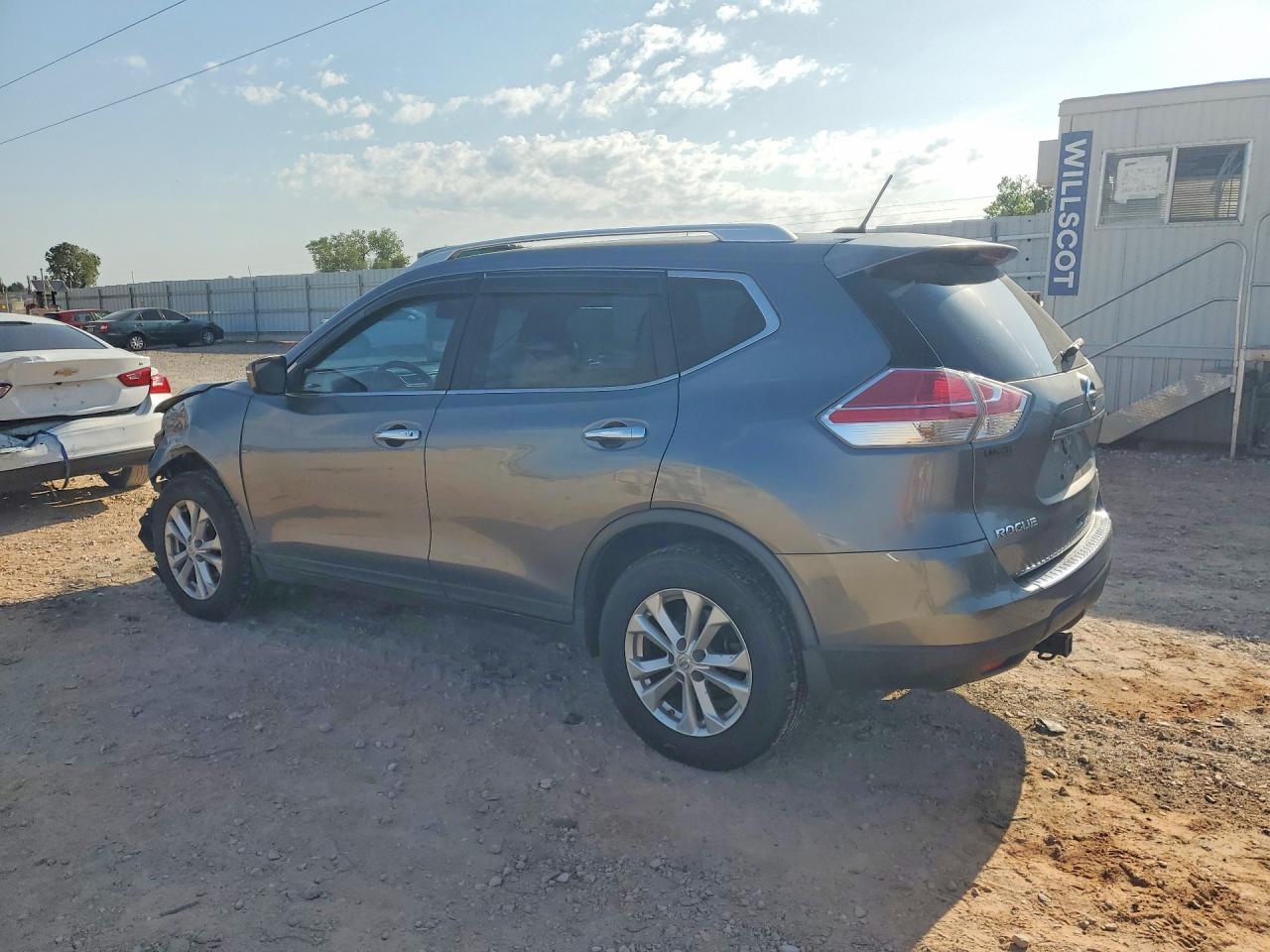 2015 Nissan Rogue Sv Gray vin: KNMAT2MV2FP543055