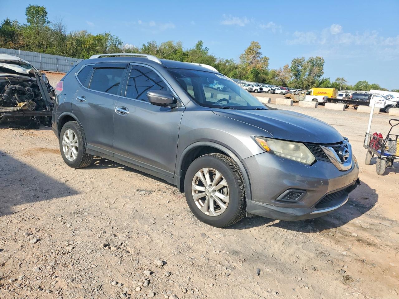 2015 Nissan Rogue Sv Gray vin: KNMAT2MV2FP543055