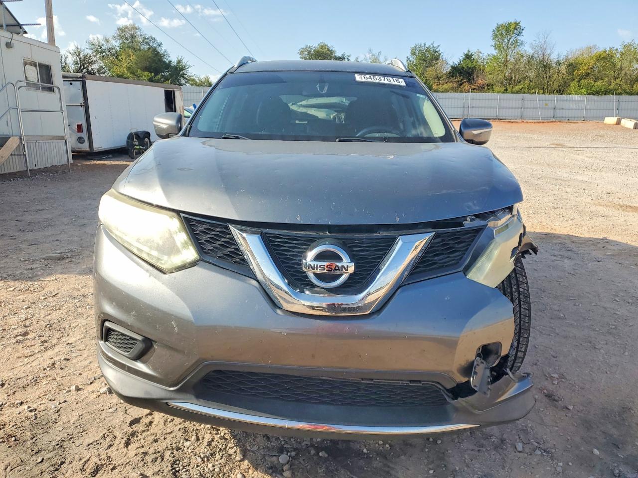 2015 Nissan Rogue Sv Gray vin: KNMAT2MV2FP543055