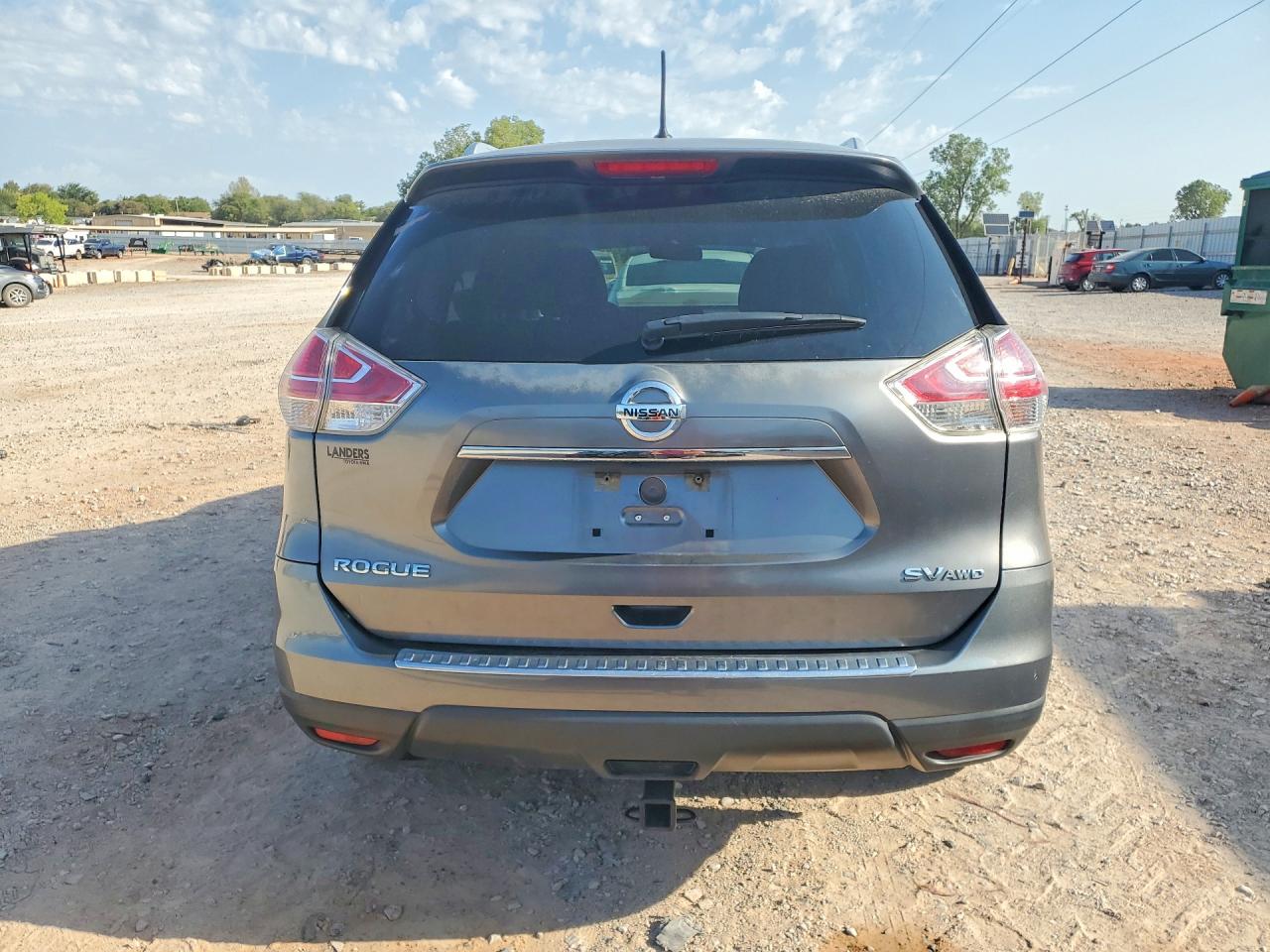 2015 Nissan Rogue Sv Gray vin: KNMAT2MV2FP543055