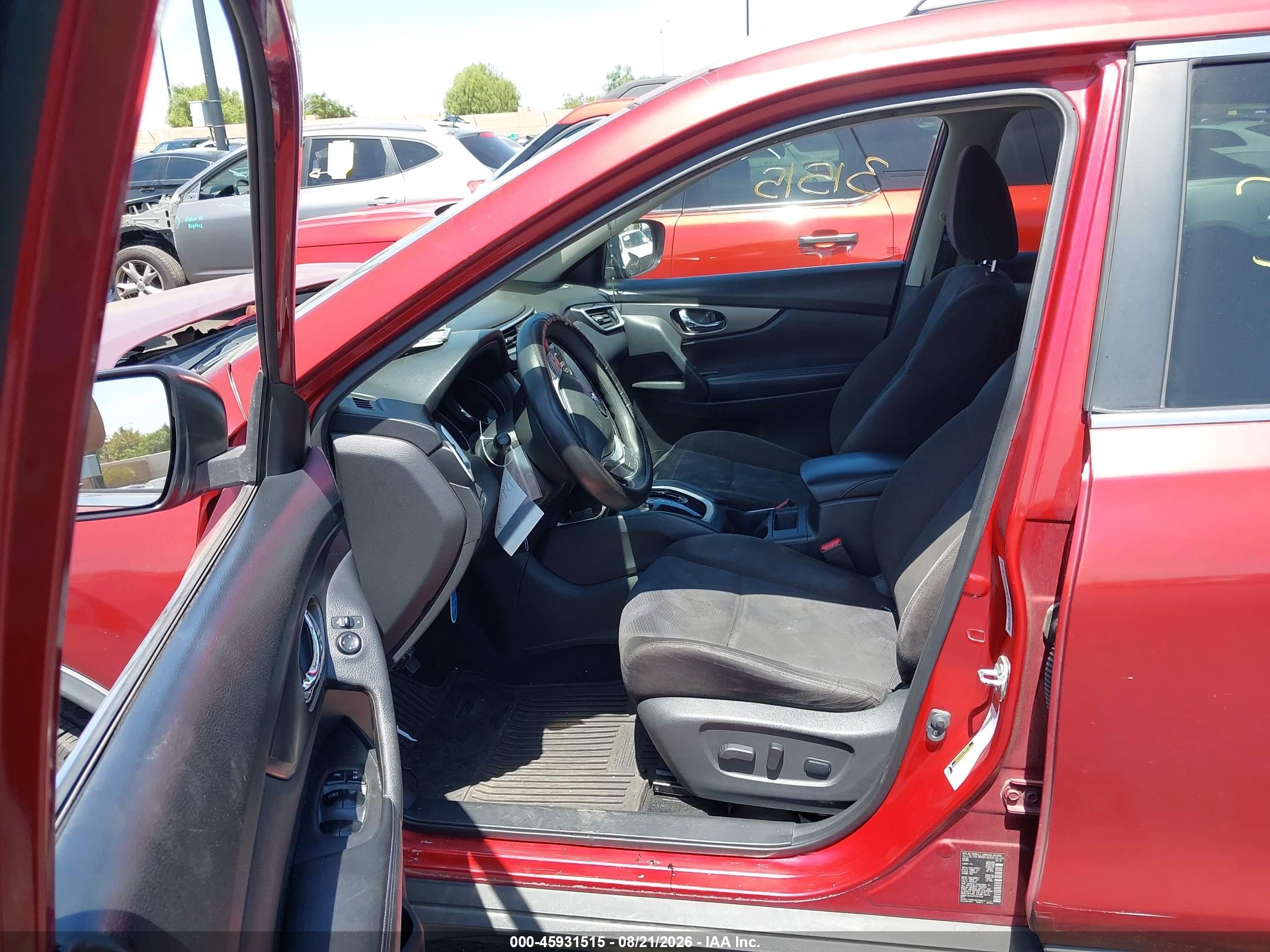 2015 Nissan Rogue Sv Burgundy vin: KNMAT2MV2FP557134