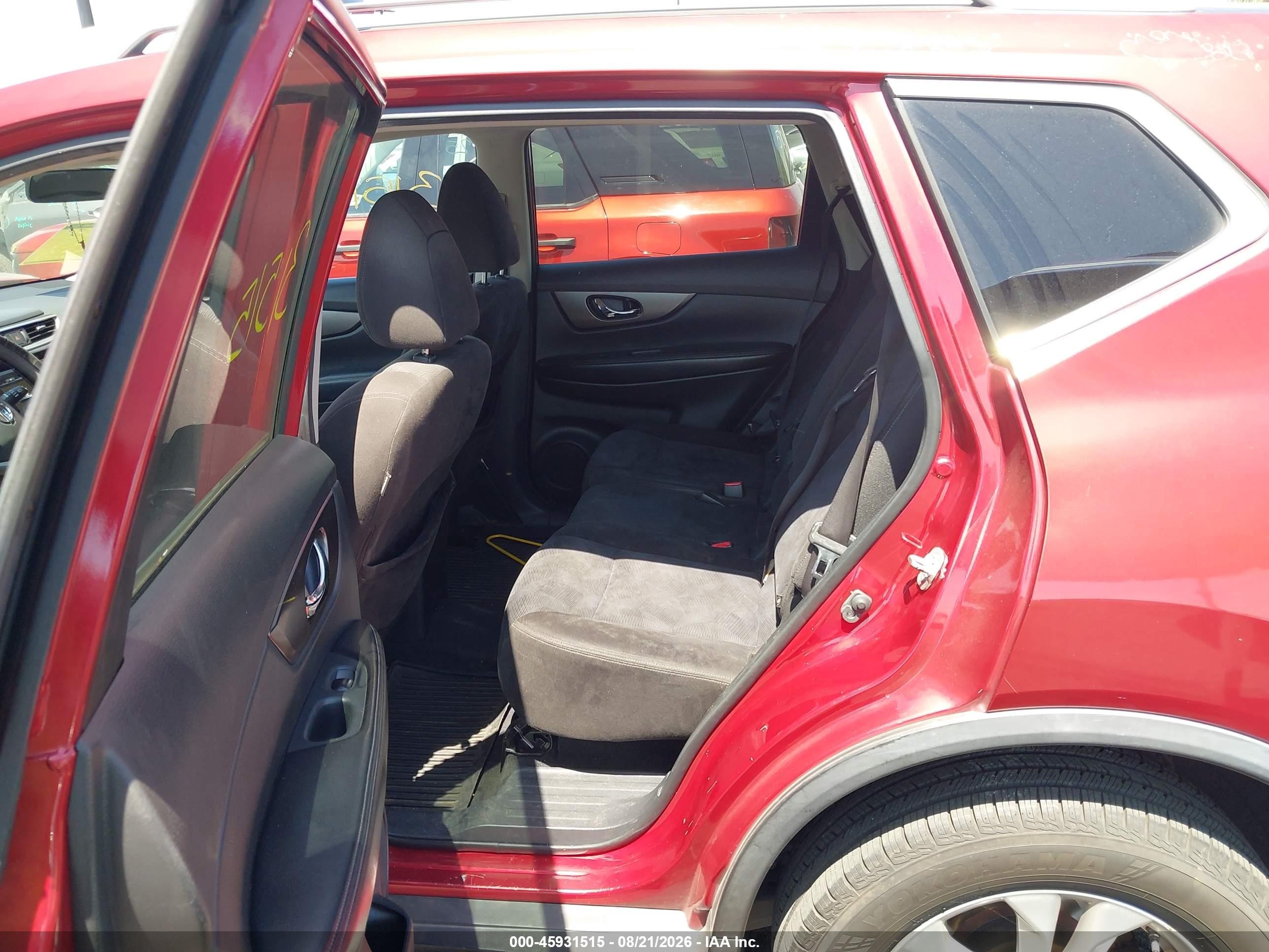 2015 Nissan Rogue Sv Burgundy vin: KNMAT2MV2FP557134
