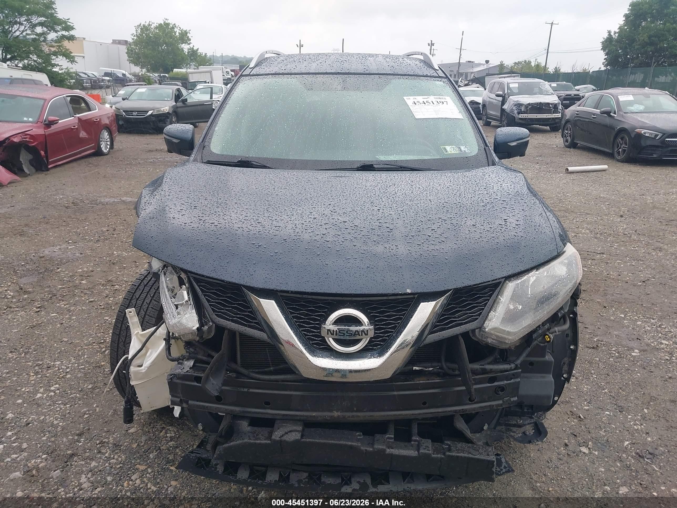 2015 Nissan Rogue Sv Blue vin: KNMAT2MV2FP575651