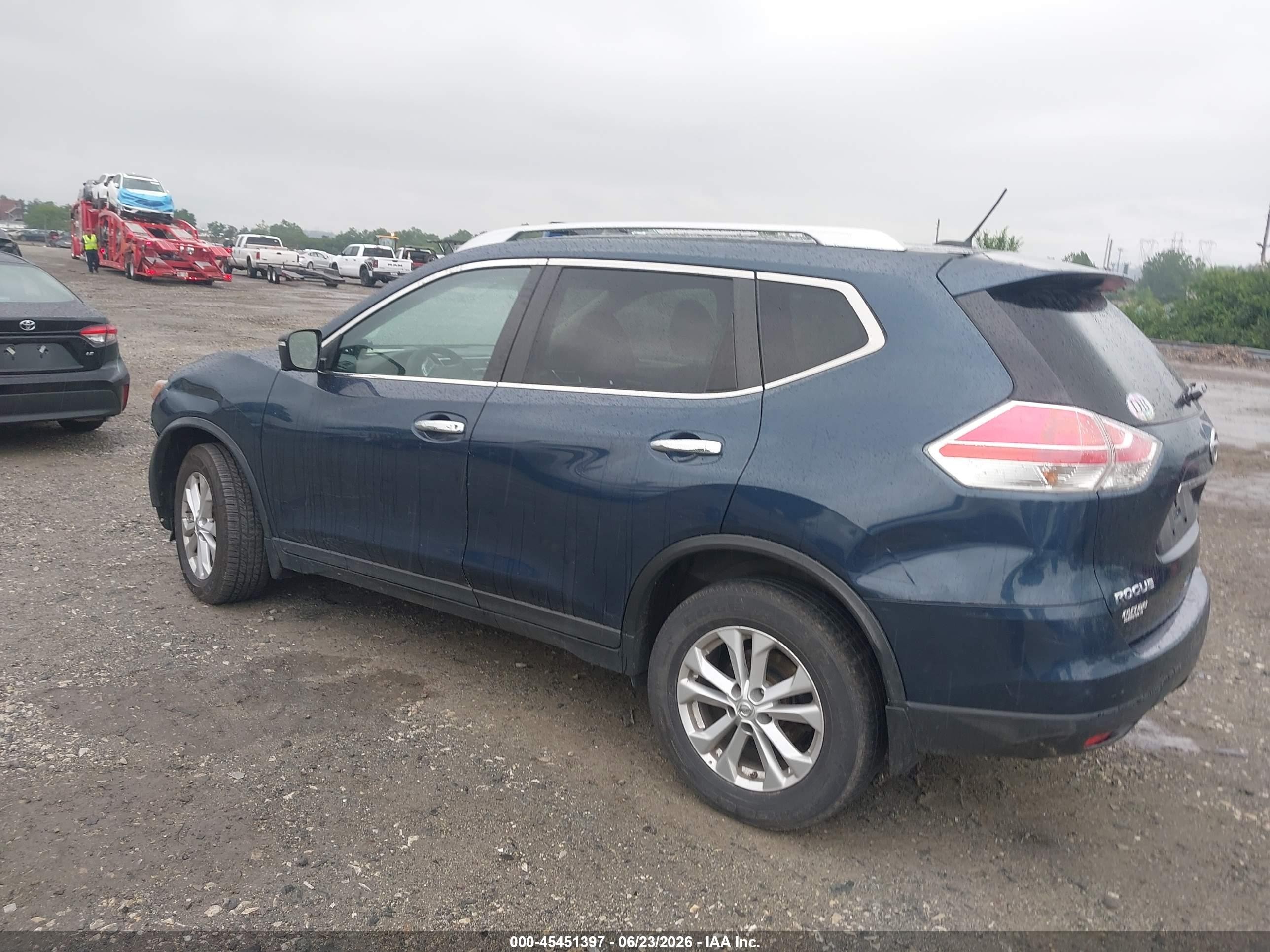 2015 Nissan Rogue Sv Blue vin: KNMAT2MV2FP575651