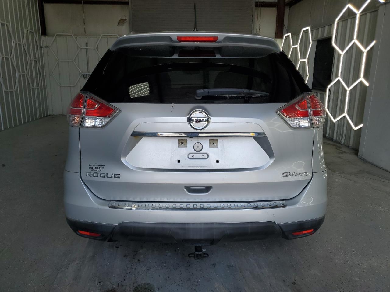 2016 Nissan Rogue Sv Silver vin: KNMAT2MV2GP631086 Damage: Rear Bumper/Cover, Scraped, 1 To 2 Inches