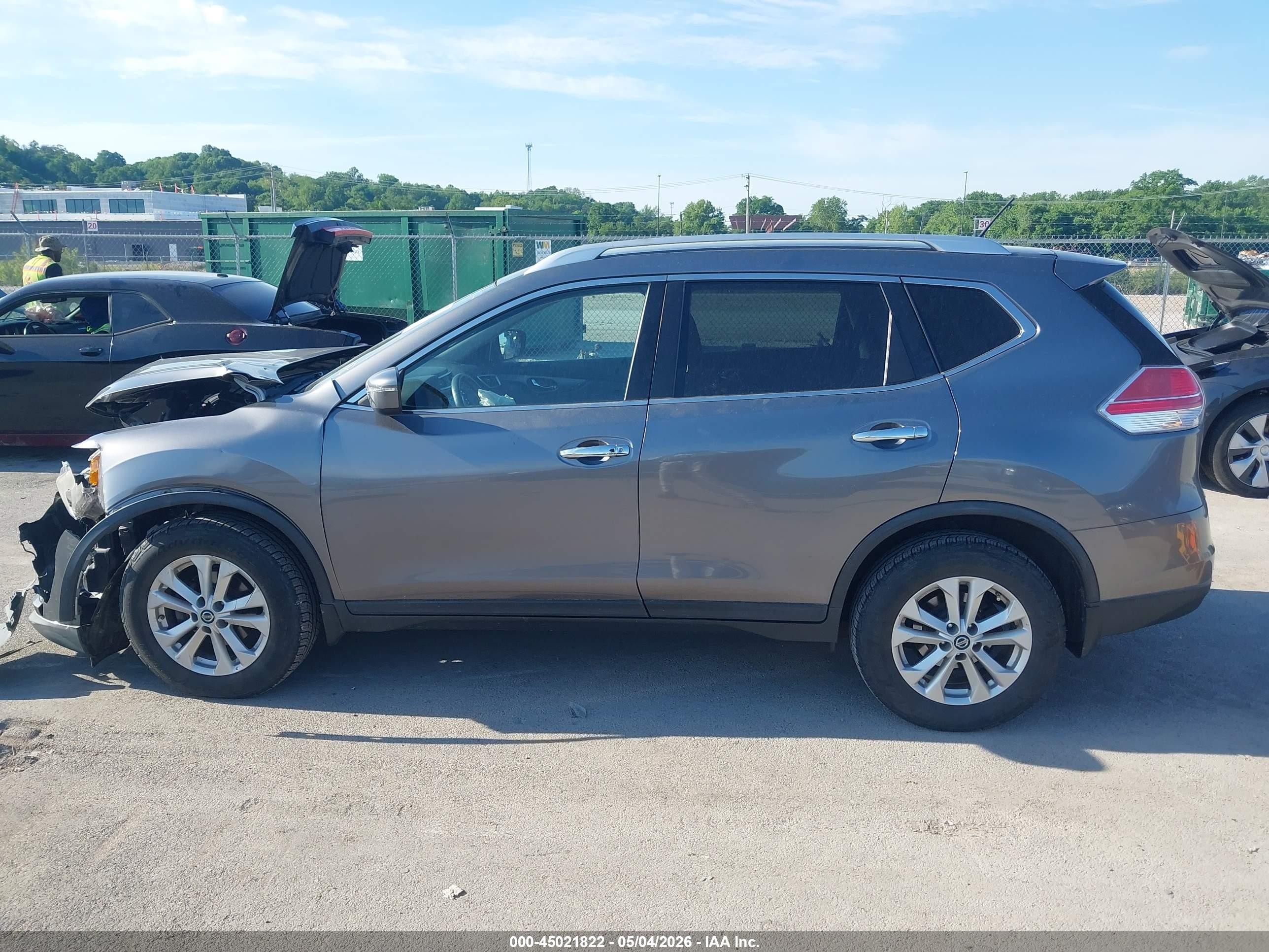 2016 Nissan Rogue Sv Gray vin: KNMAT2MV2GP651712