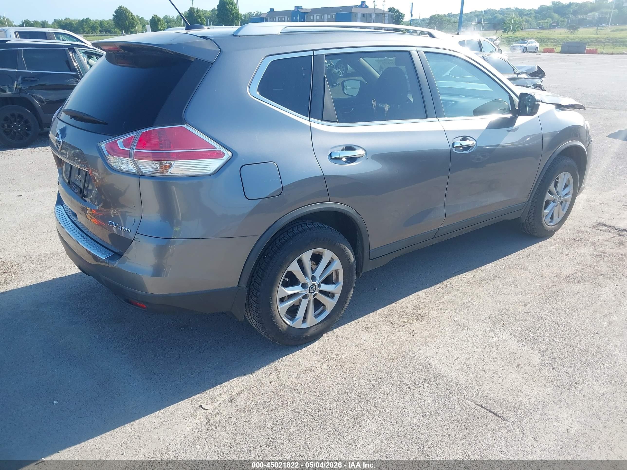 2016 Nissan Rogue Sv Gray vin: KNMAT2MV2GP651712