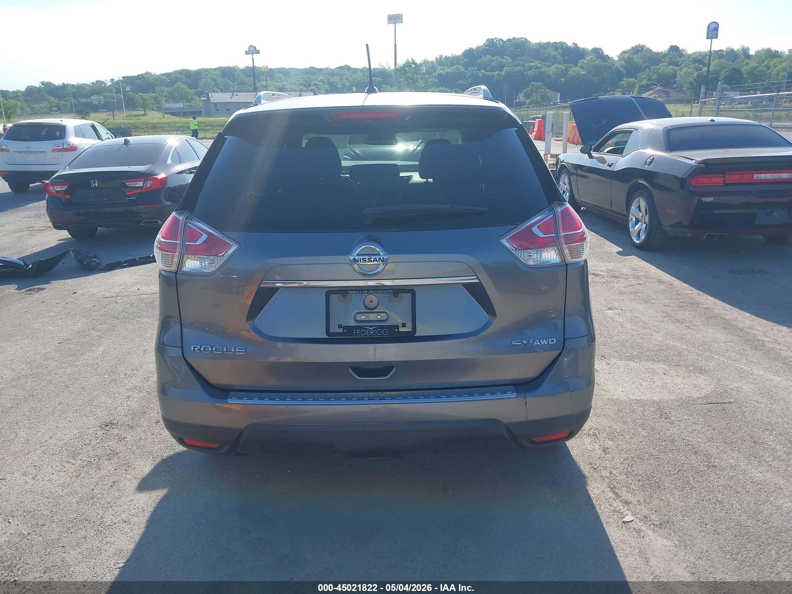 2016 Nissan Rogue Sv Gray vin: KNMAT2MV2GP651712
