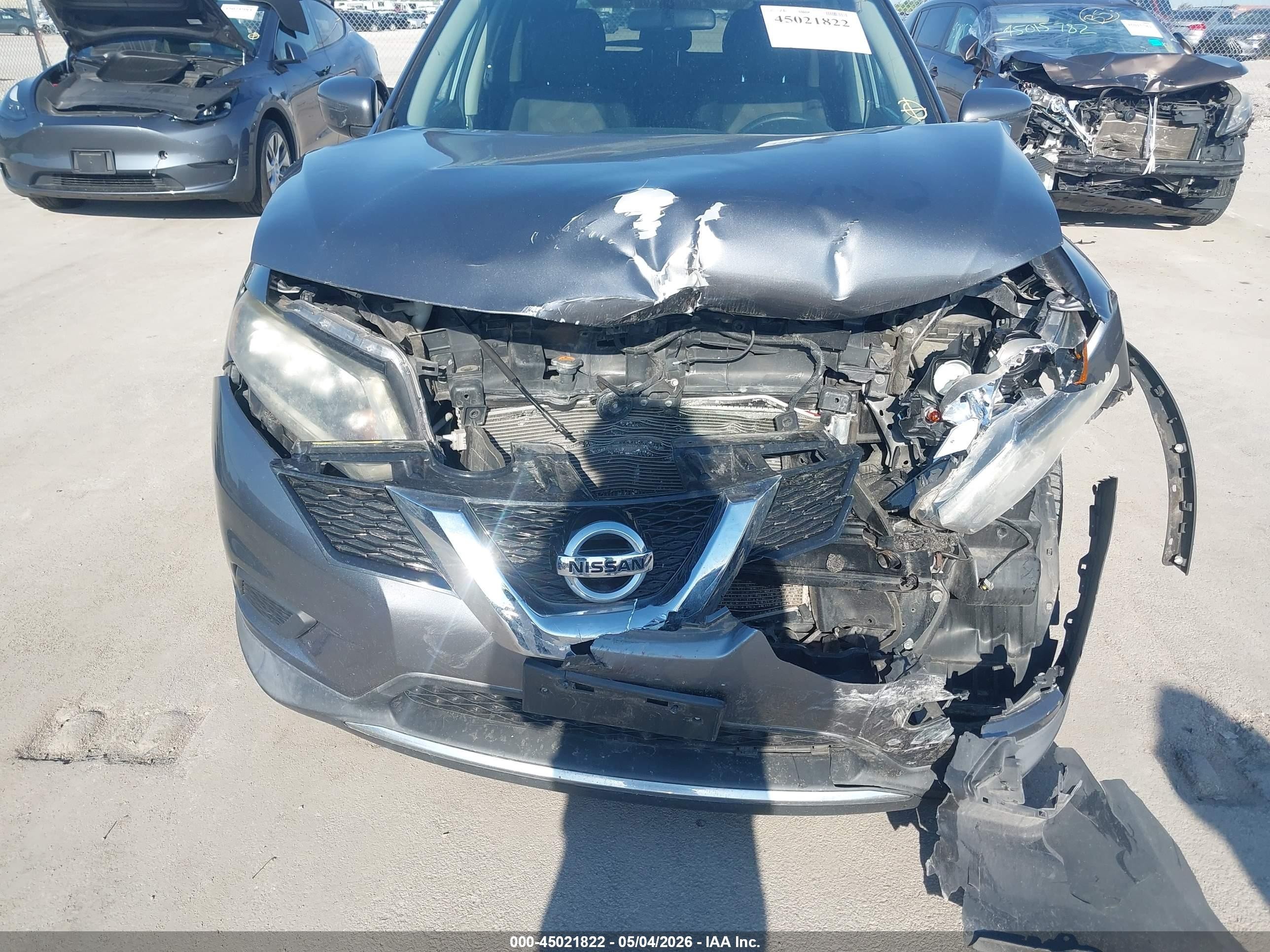 2016 Nissan Rogue Sv Gray vin: KNMAT2MV2GP651712