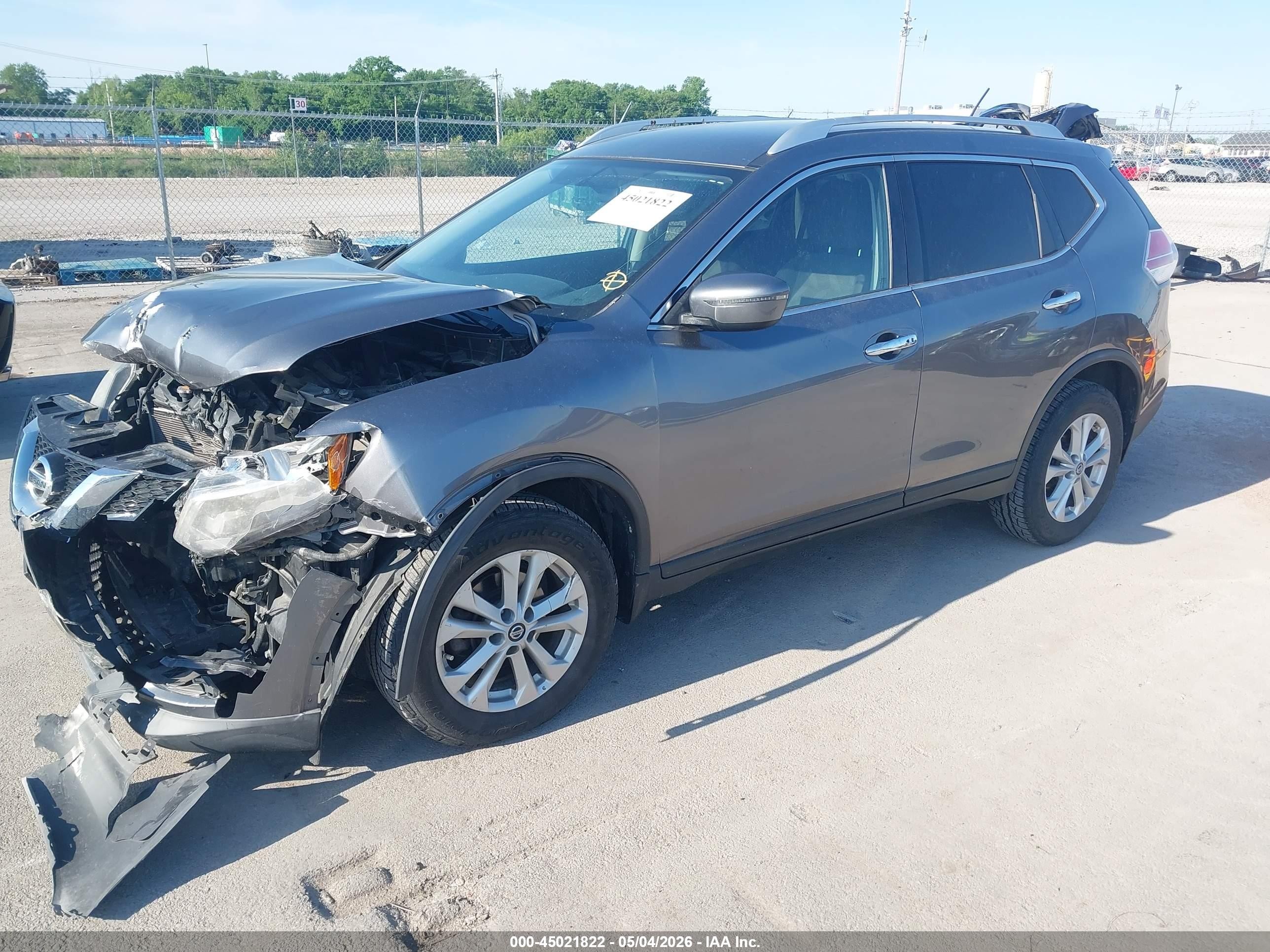2016 Nissan Rogue Sv Gray vin: KNMAT2MV2GP651712