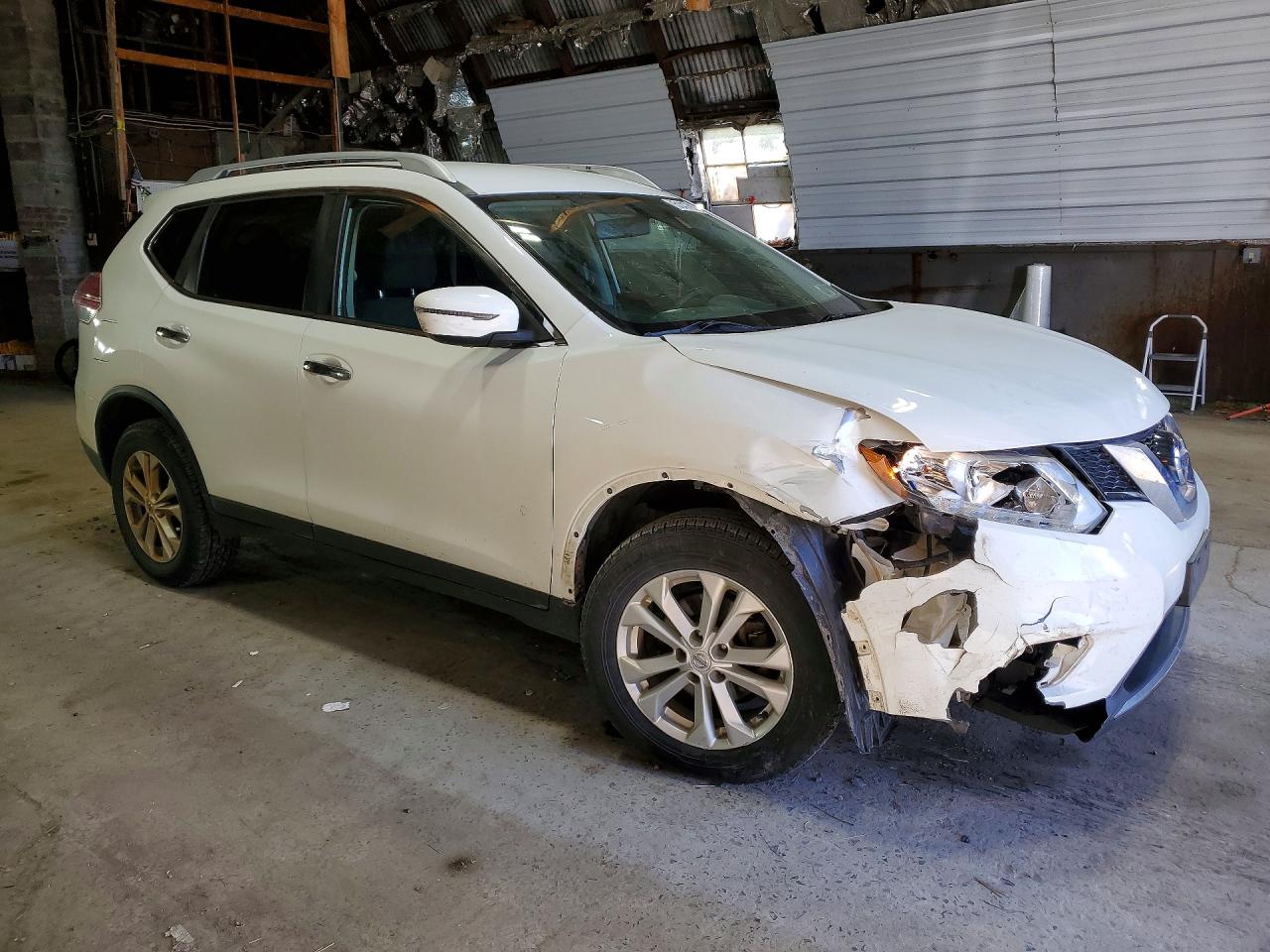 2016 Nissan Rogue Sv White vin: KNMAT2MV2GP673256