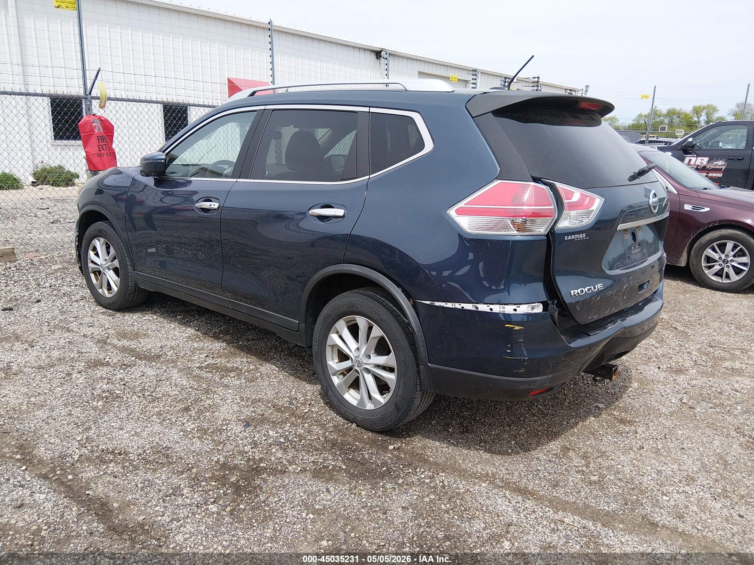 2016 Nissan Rogue Sv Dark Blue vin: KNMAT2MV2GP727719