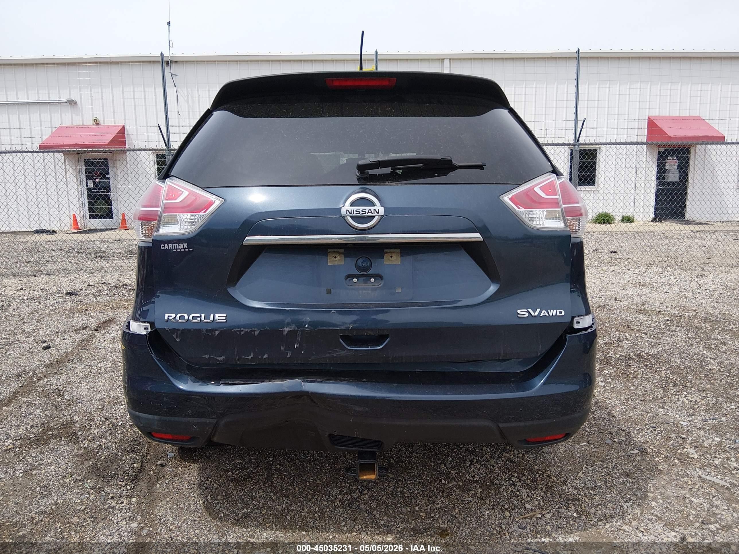 2016 Nissan Rogue Sv Dark Blue vin: KNMAT2MV2GP727719