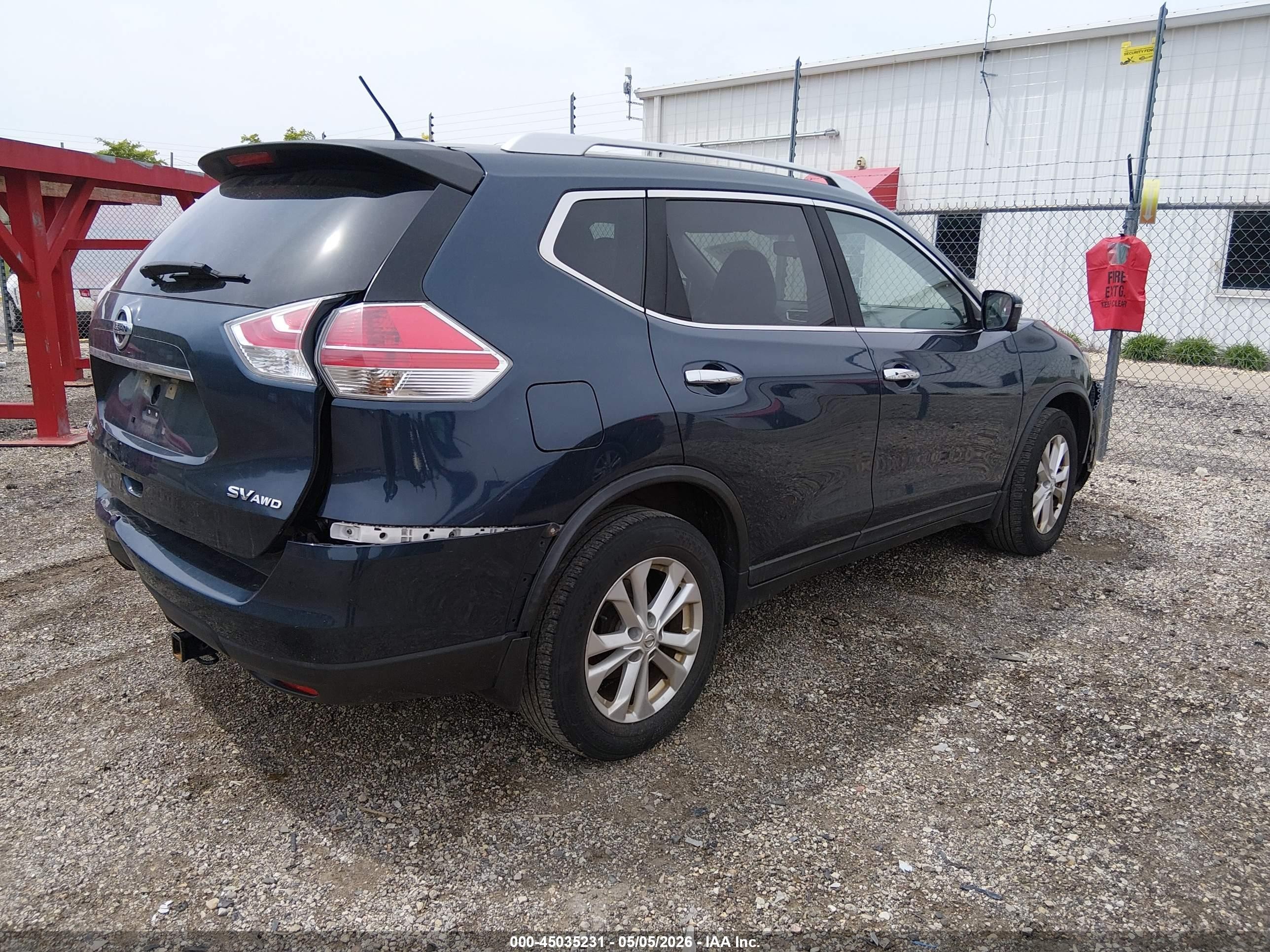 2016 Nissan Rogue Sv Dark Blue vin: KNMAT2MV2GP727719
