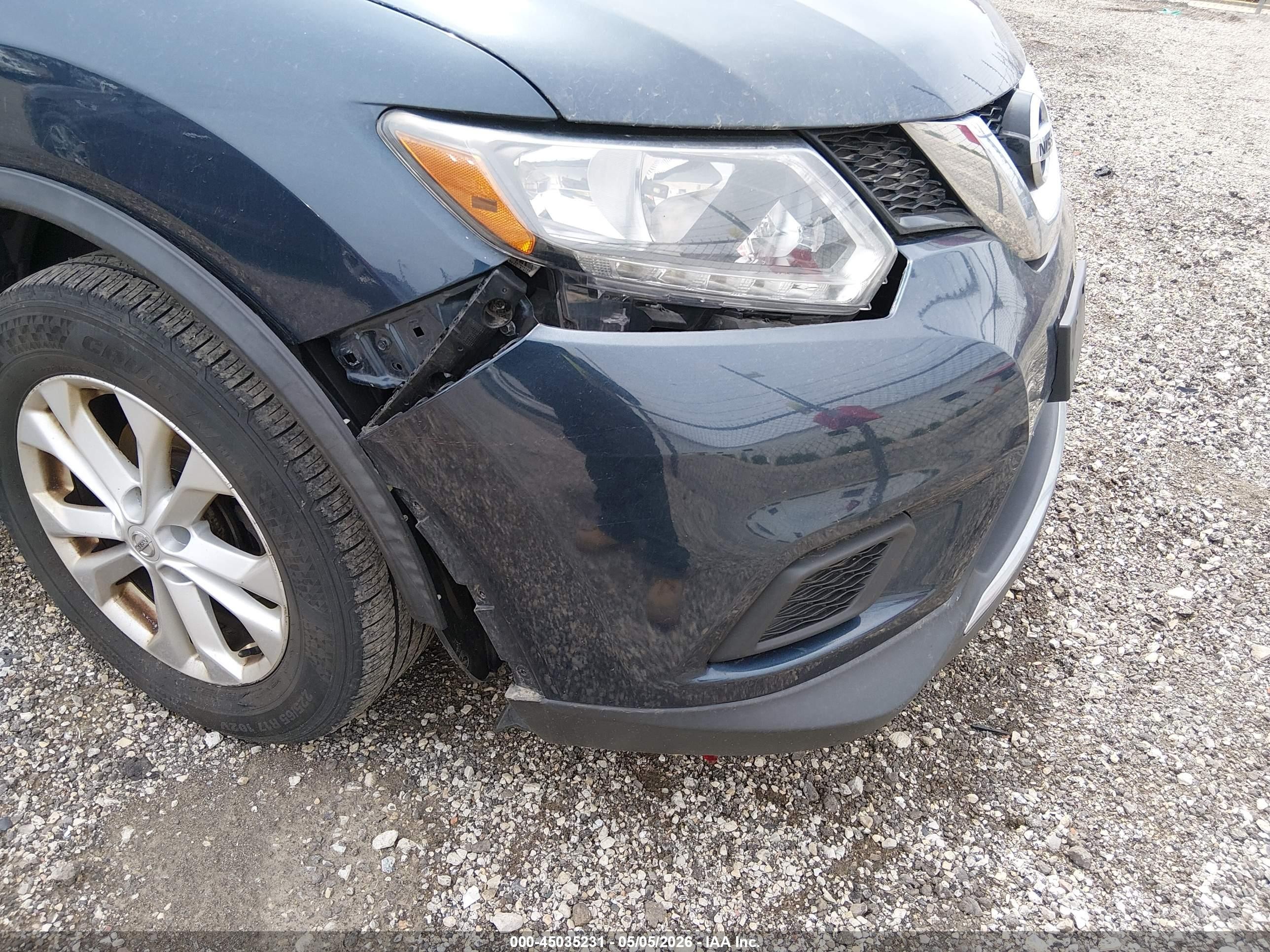 2016 Nissan Rogue Sv Dark Blue vin: KNMAT2MV2GP727719