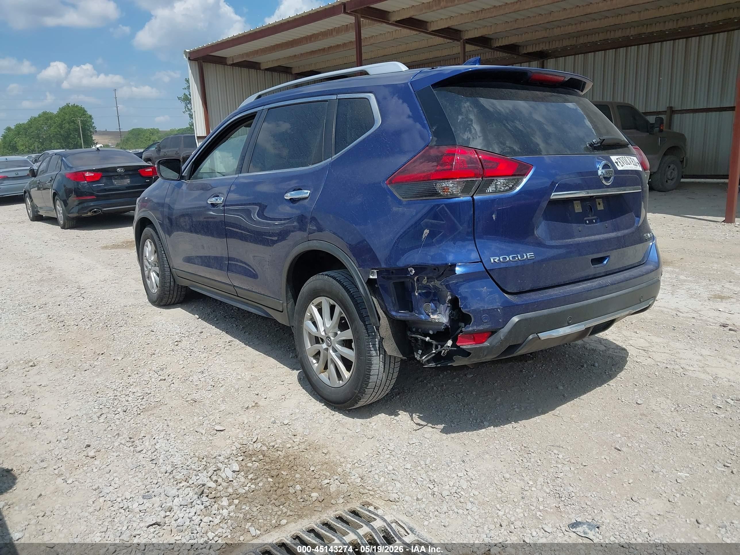 2019 Nissan Rogue Sv Blue vin: KNMAT2MV2KP509854
