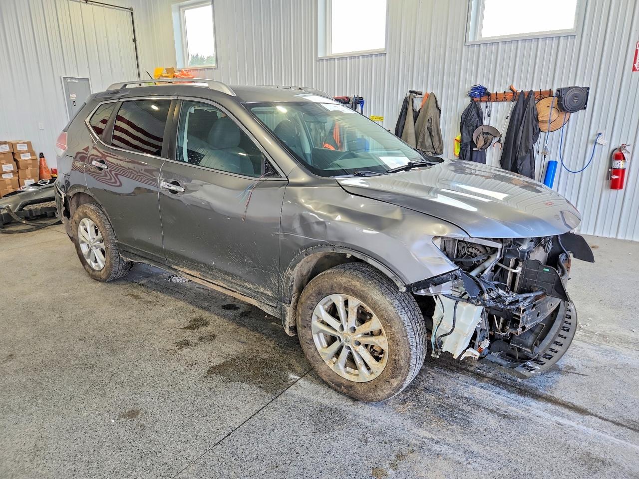 2015 Nissan Rogue Sv Gray vin: KNMAT2MV3FP508881