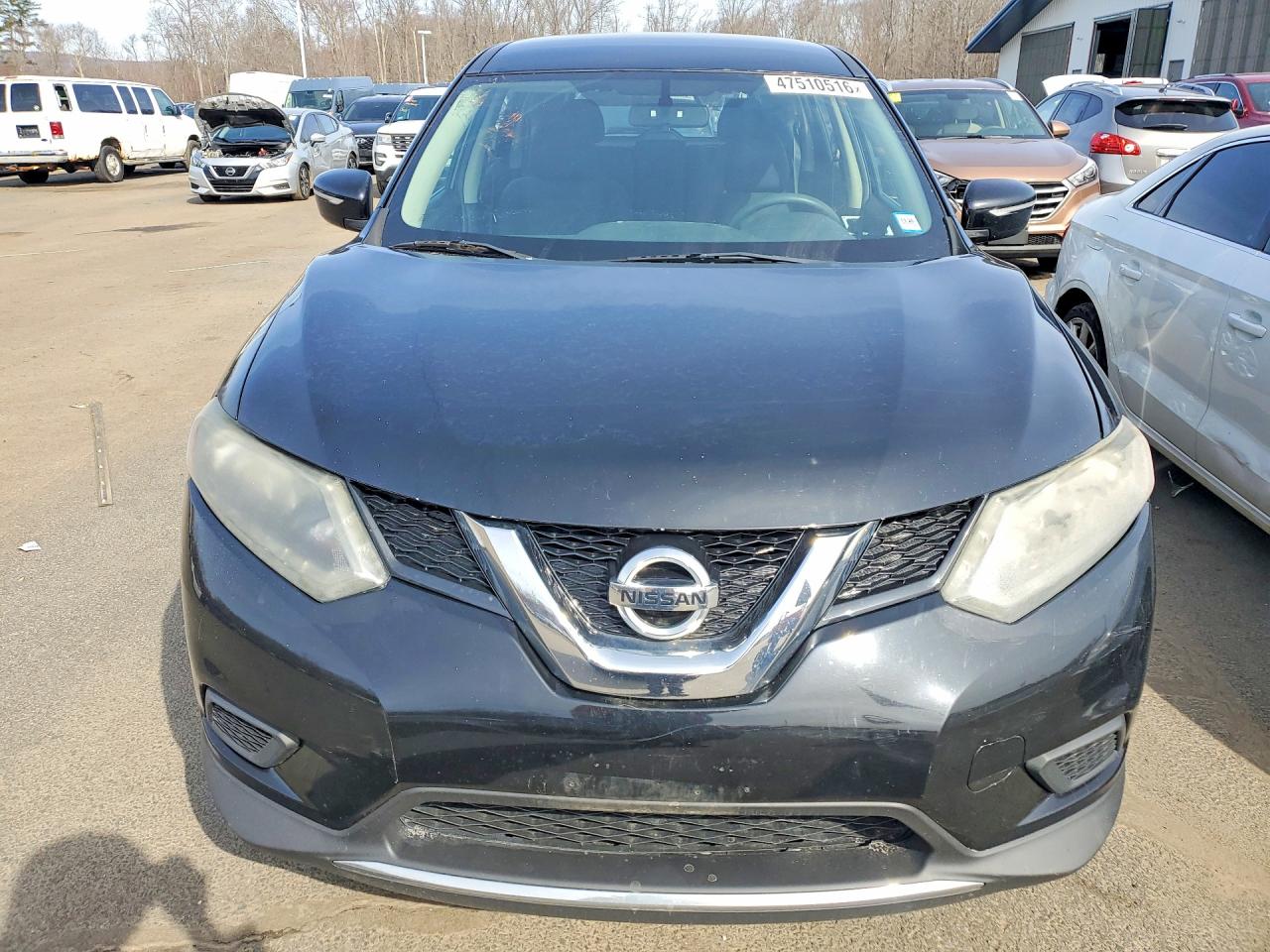 2015 Nissan Rogue S Black vin: KNMAT2MV3FP509433