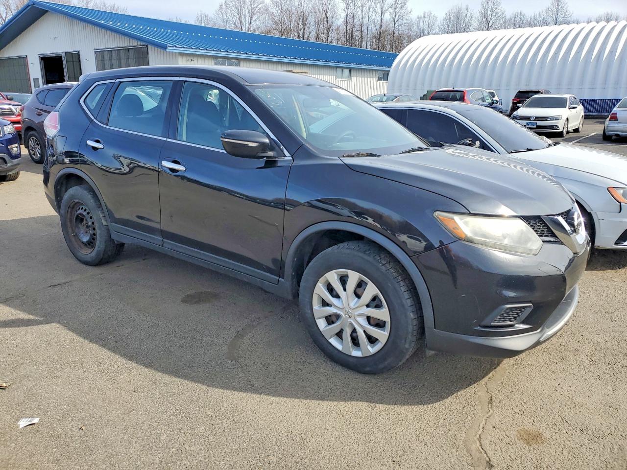 2015 Nissan Rogue S Black vin: KNMAT2MV3FP509433