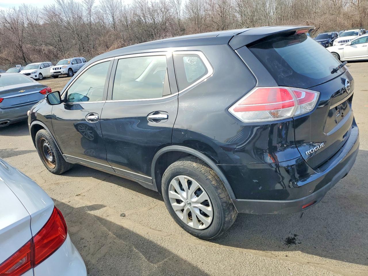 2015 Nissan Rogue S Black vin: KNMAT2MV3FP509433