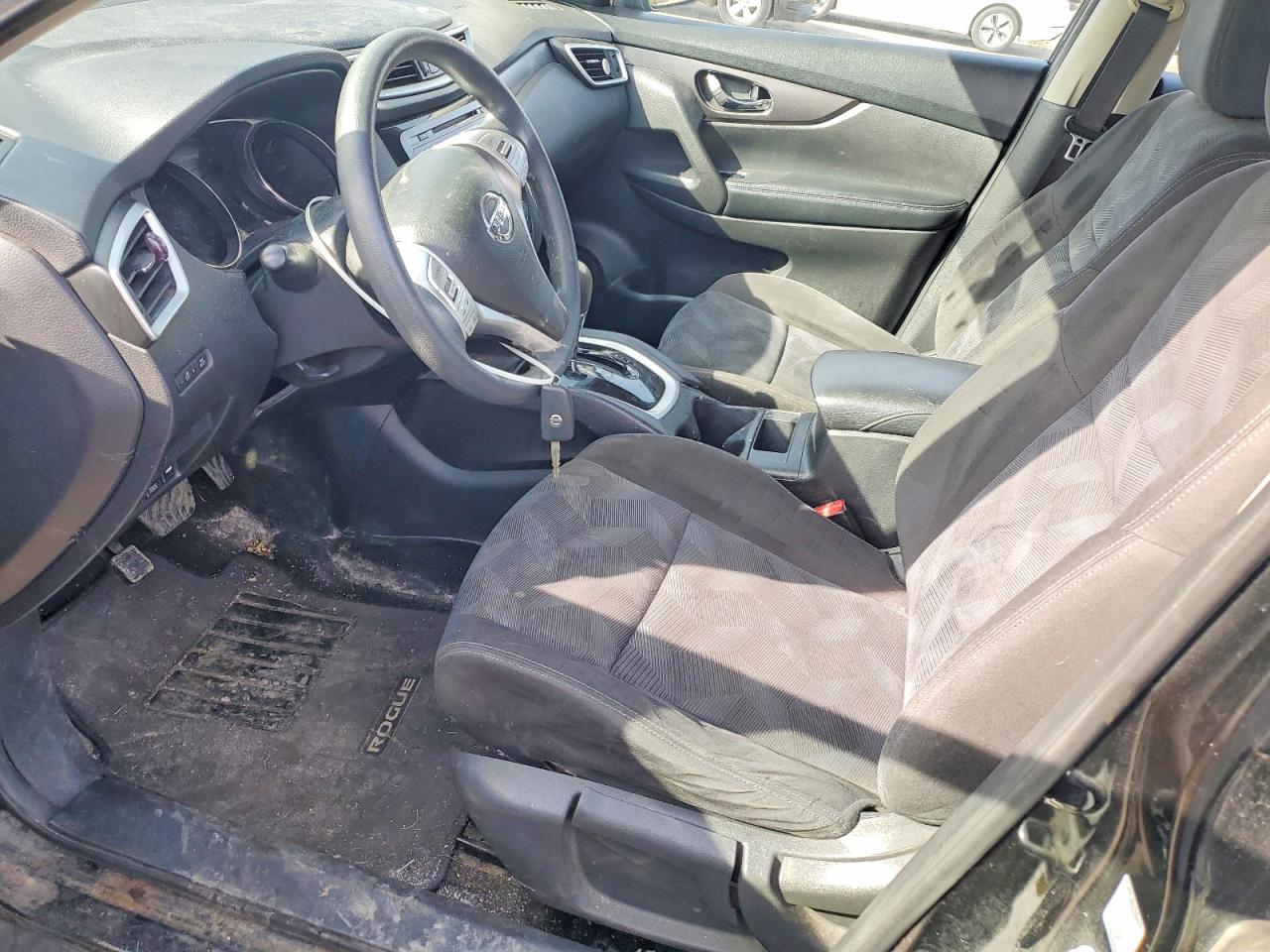 2015 Nissan Rogue S Black vin: KNMAT2MV3FP509433