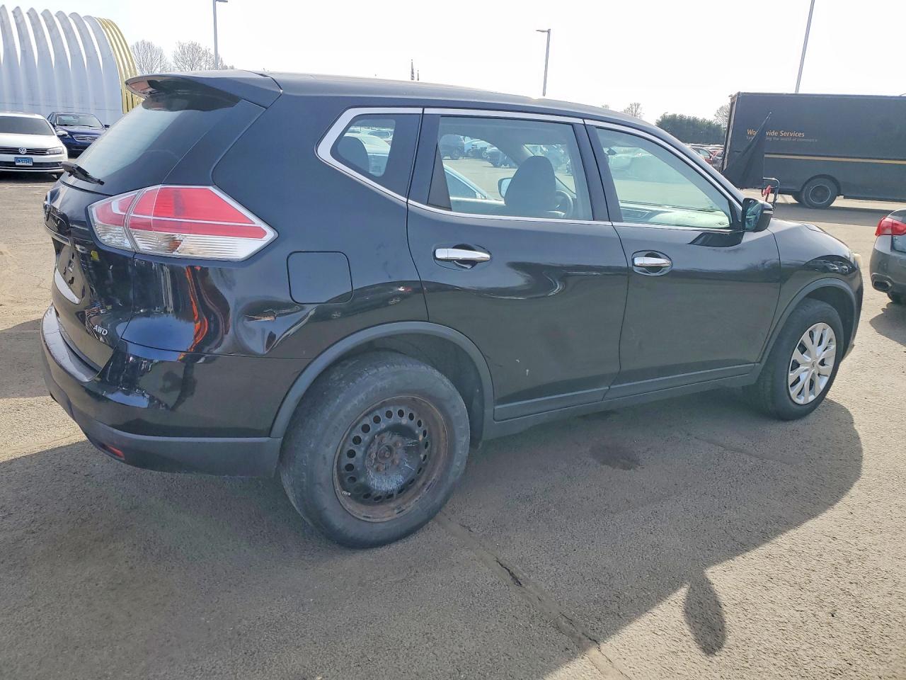 2015 Nissan Rogue S Black vin: KNMAT2MV3FP509433