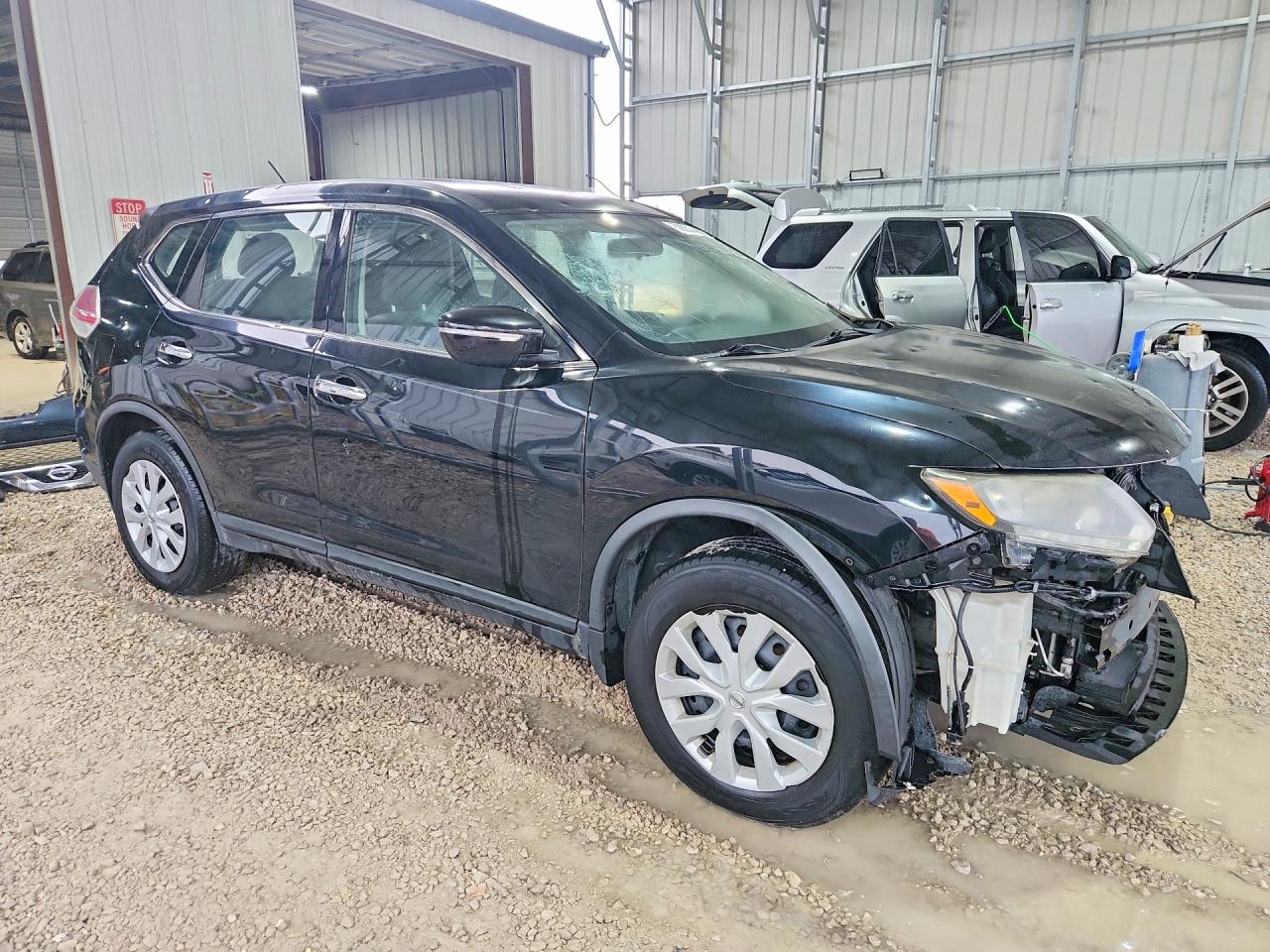2015 Nissan Rogue S Black vin: KNMAT2MV3FP515880