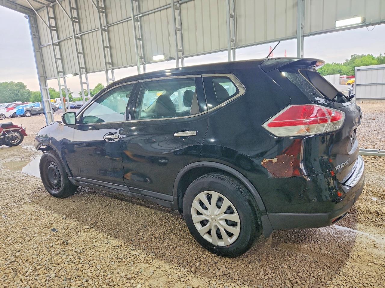 2015 Nissan Rogue S Black vin: KNMAT2MV3FP515880