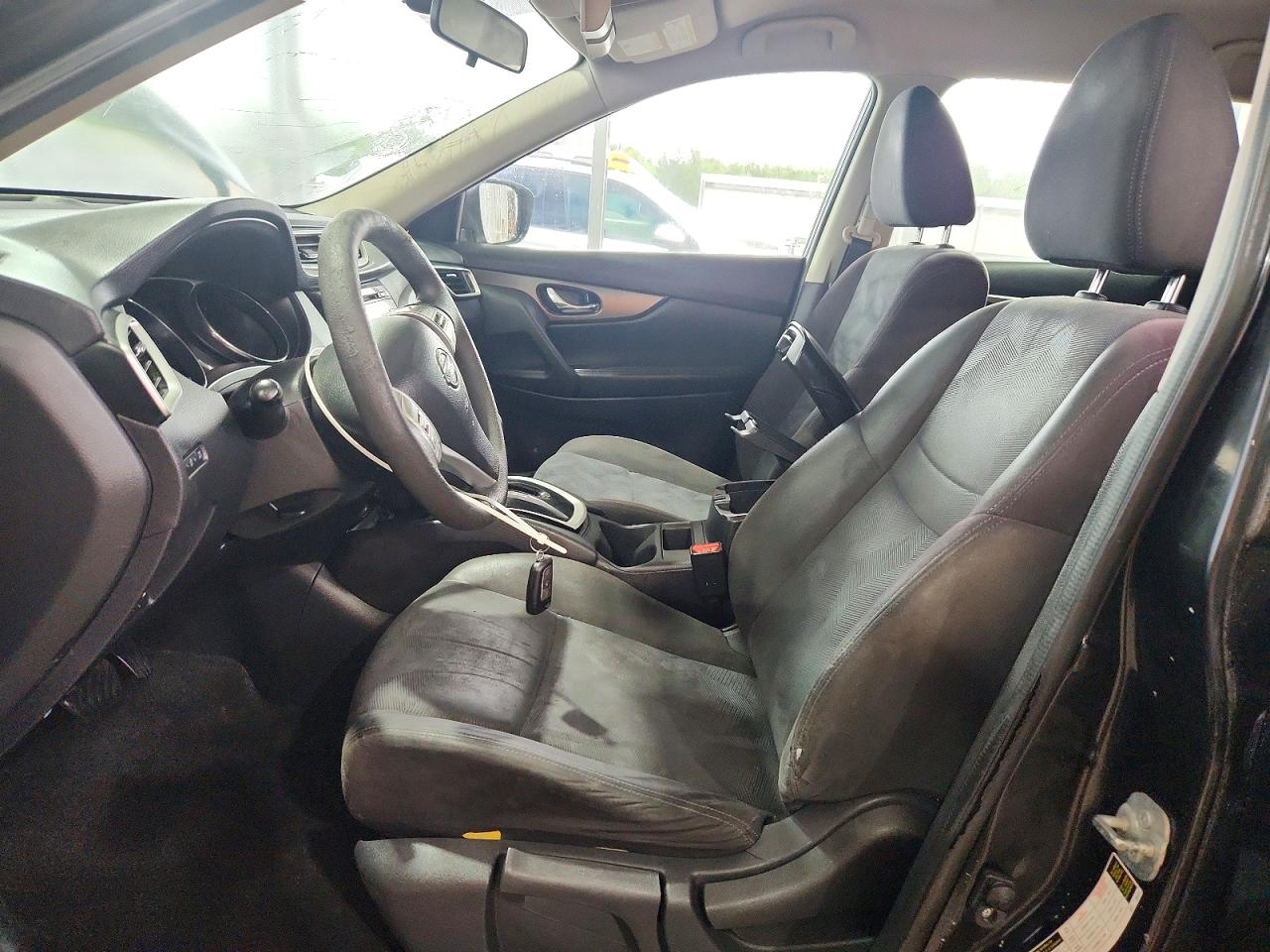 2015 Nissan Rogue S Black vin: KNMAT2MV3FP515880