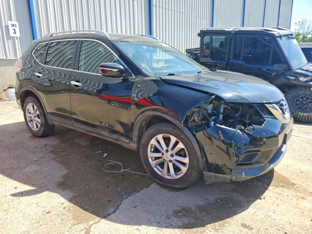 2015 Nissan Rogue Sv Black vin: KNMAT2MV3FP517080