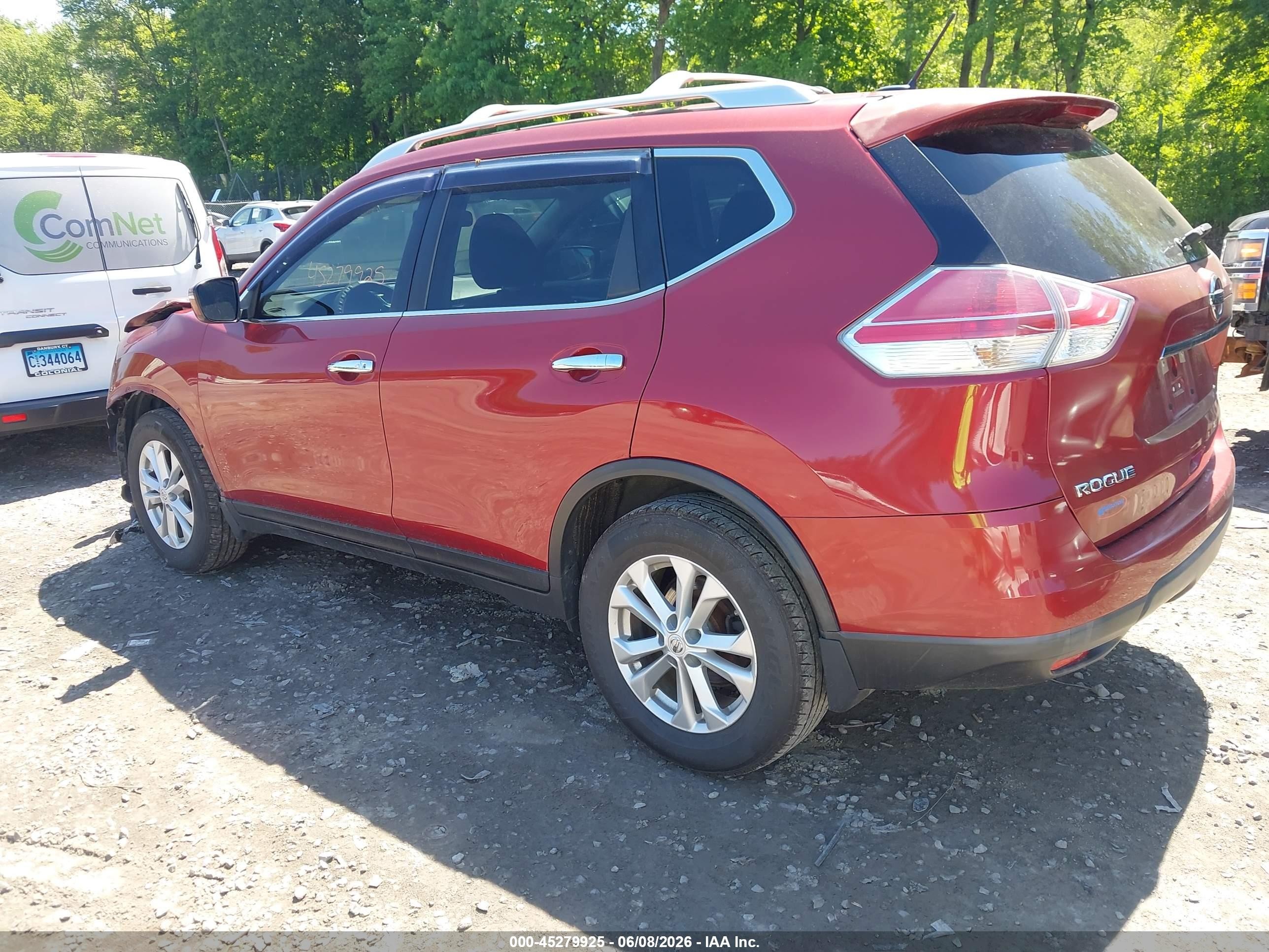 2015 Nissan Rogue Sv Red vin: KNMAT2MV3FP520917