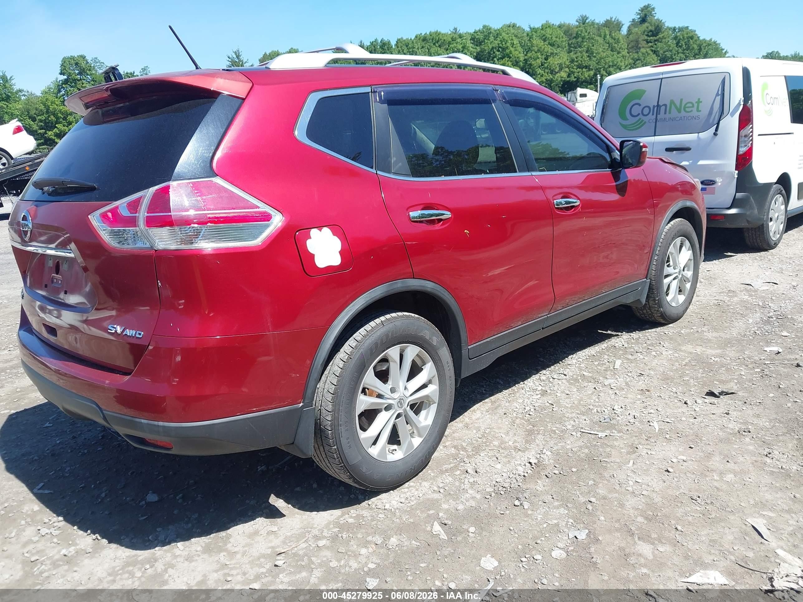 2015 Nissan Rogue Sv Red vin: KNMAT2MV3FP520917