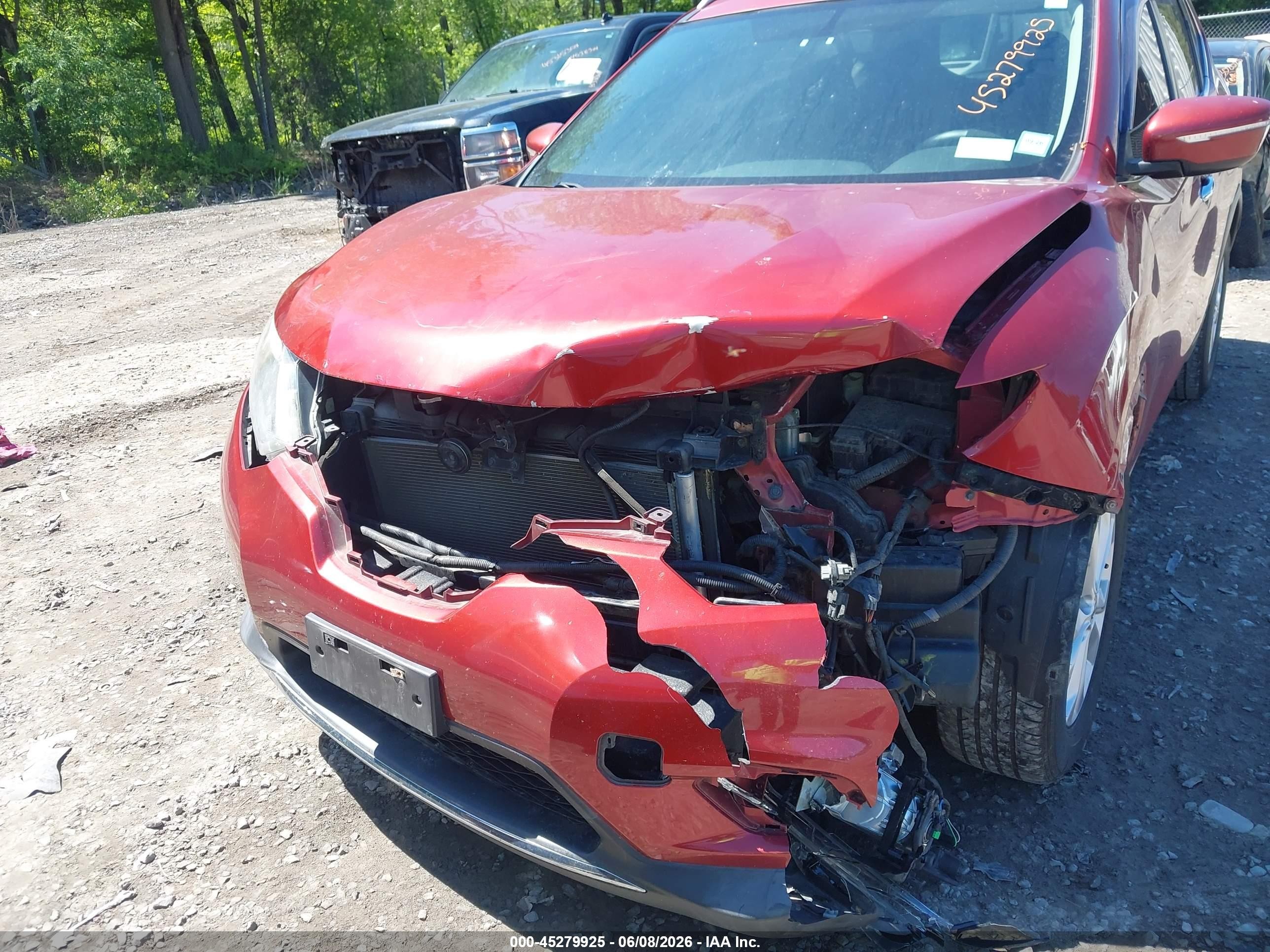 2015 Nissan Rogue Sv Red vin: KNMAT2MV3FP520917