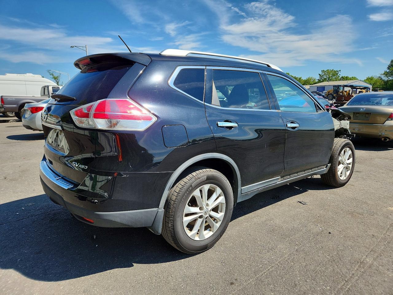 2015 Nissan Rogue Sv Black vin: KNMAT2MV3FP522568