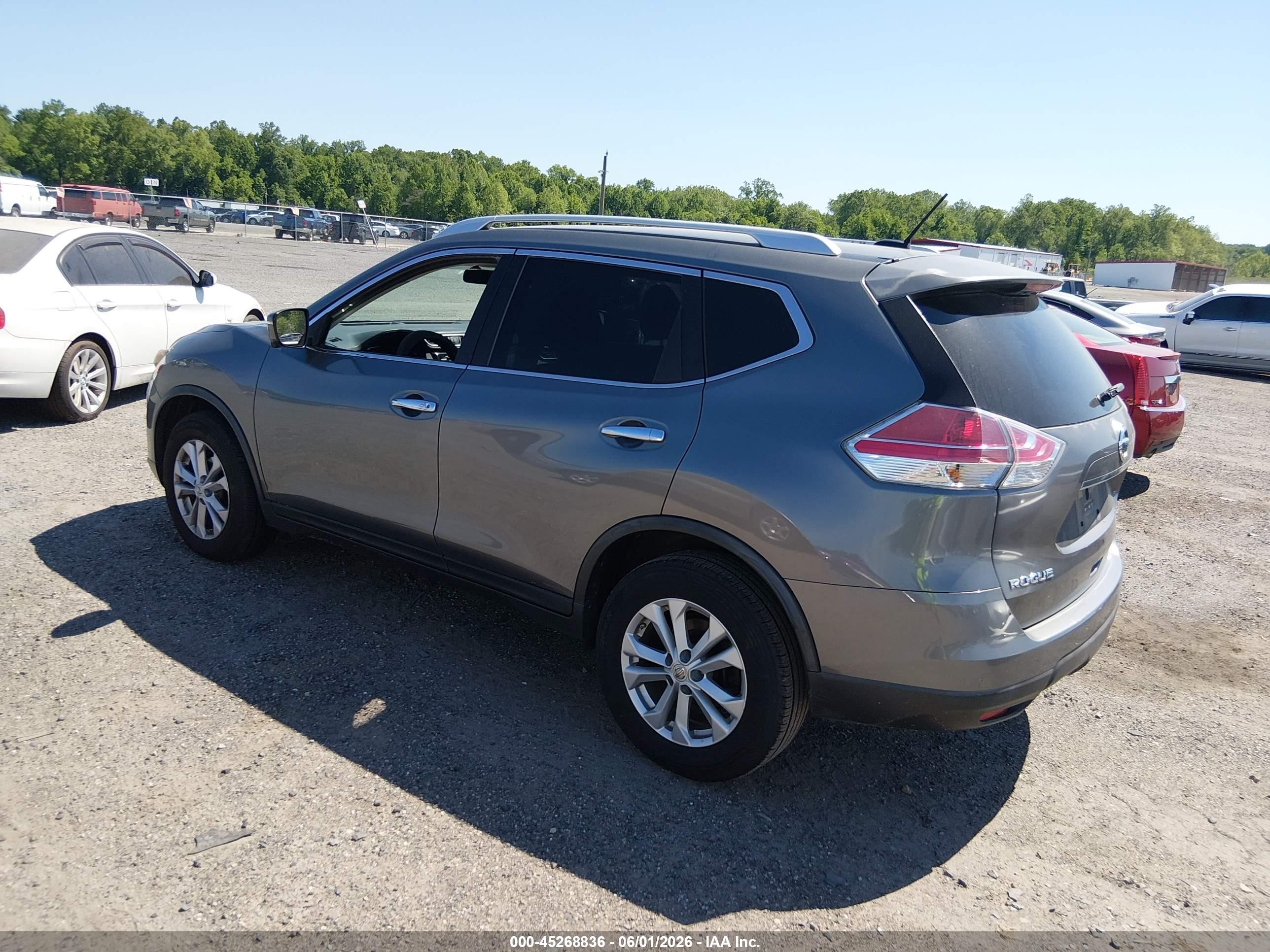 2015 Nissan Rogue Sv Gray vin: KNMAT2MV3FP524434