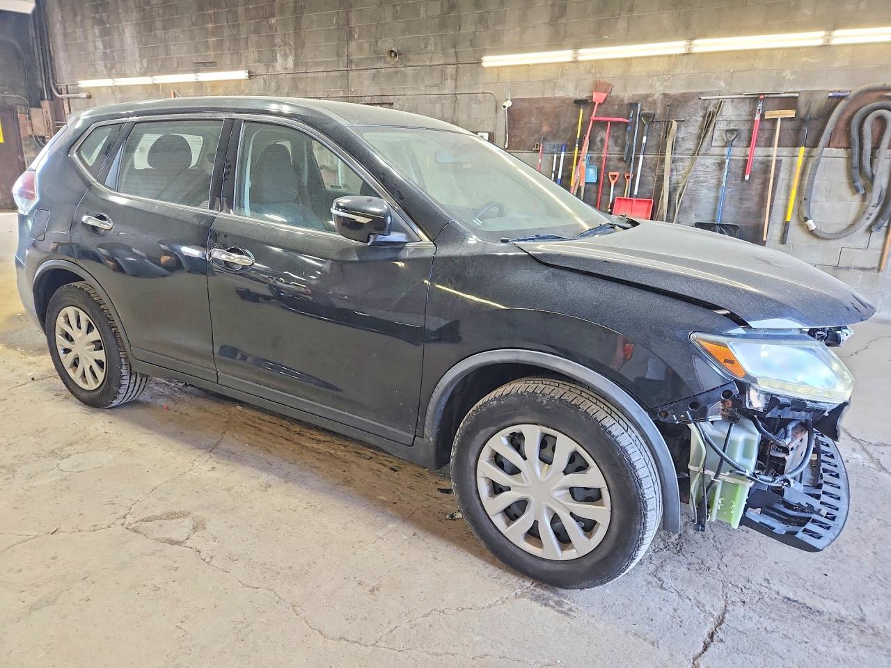 2015 Nissan Rogue S Black vin: KNMAT2MV3FP526684