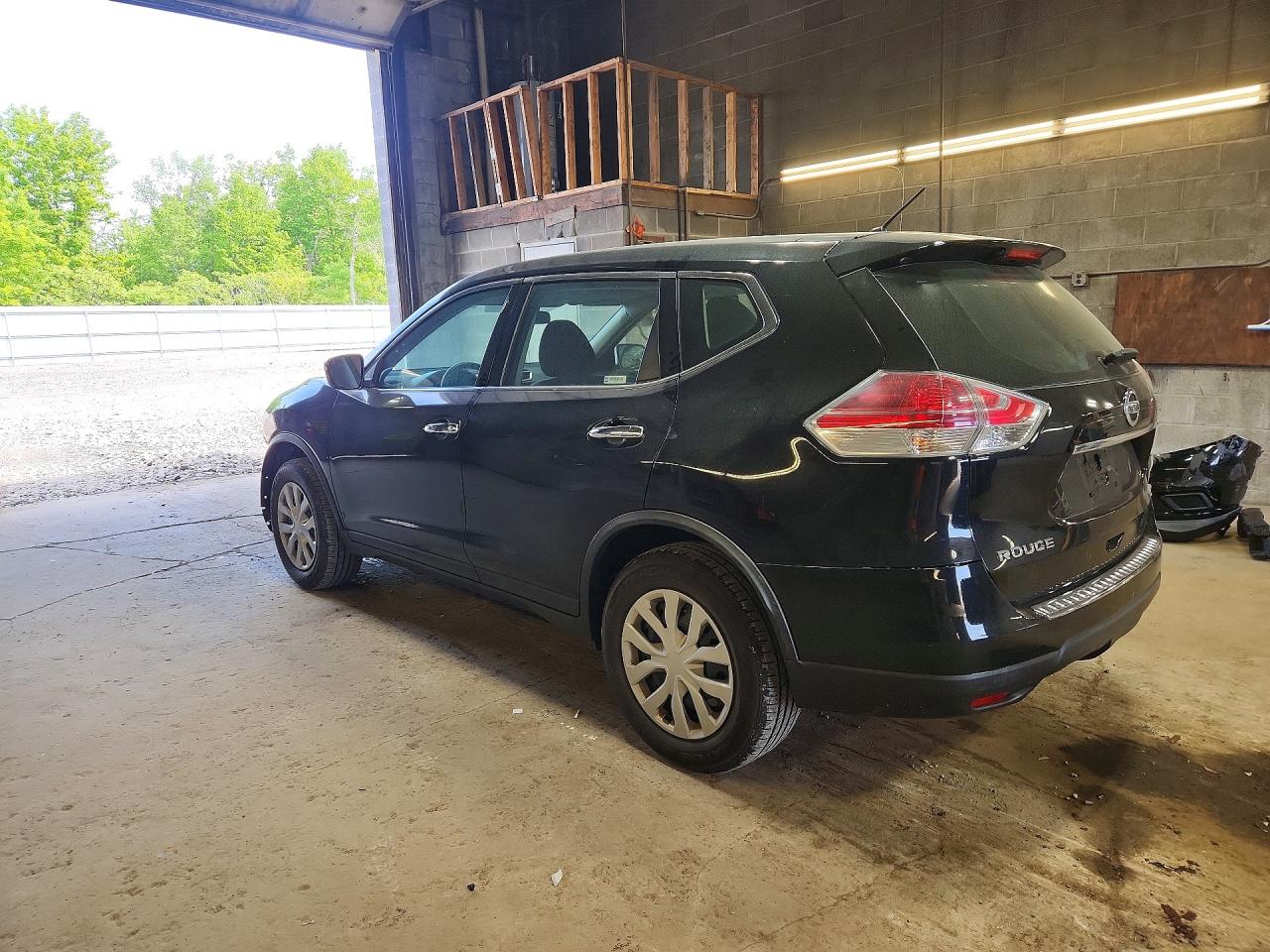 2015 Nissan Rogue S Black vin: KNMAT2MV3FP526684