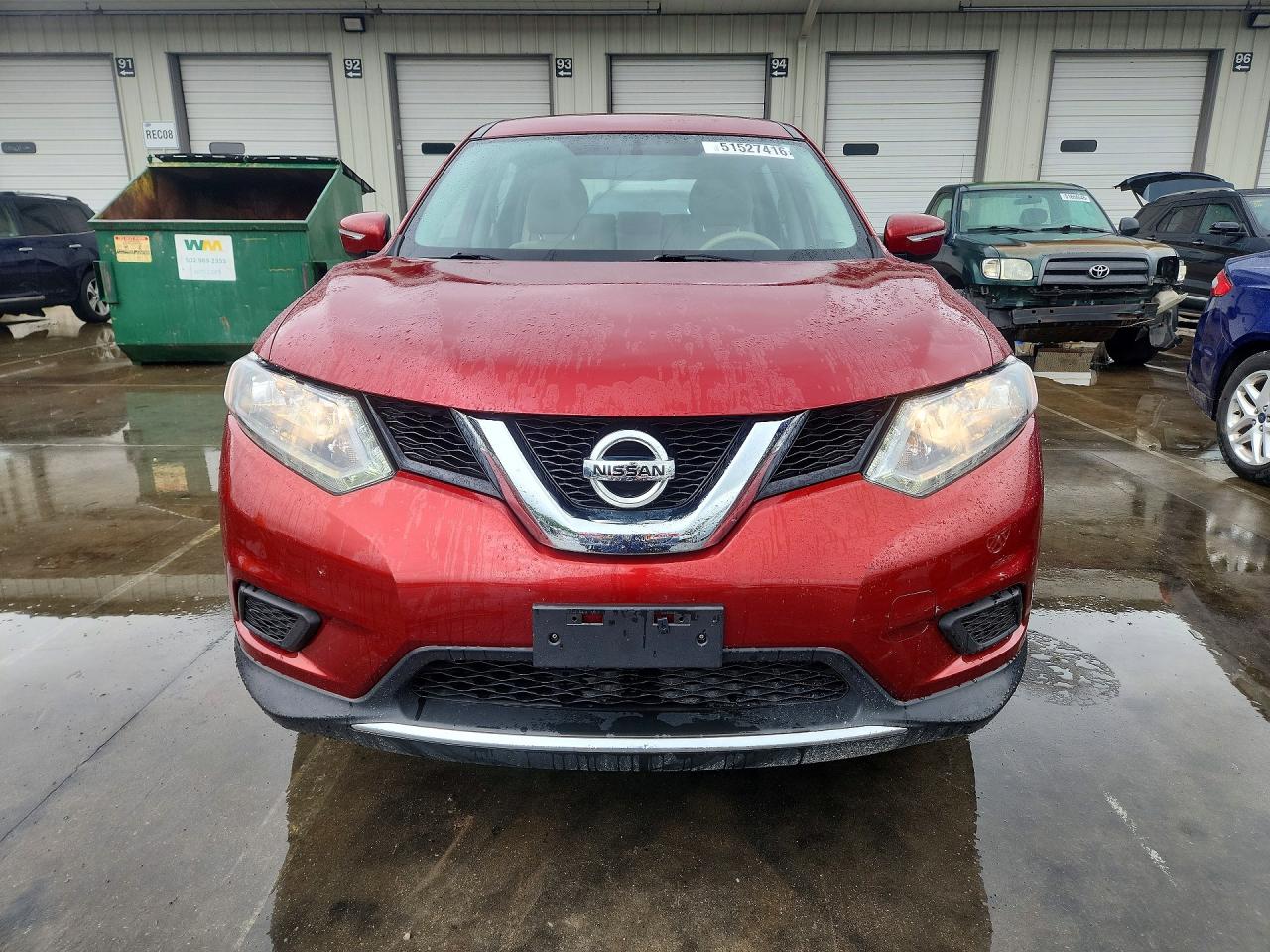 2015 Nissan Rogue S Burgundy vin: KNMAT2MV3FP537877