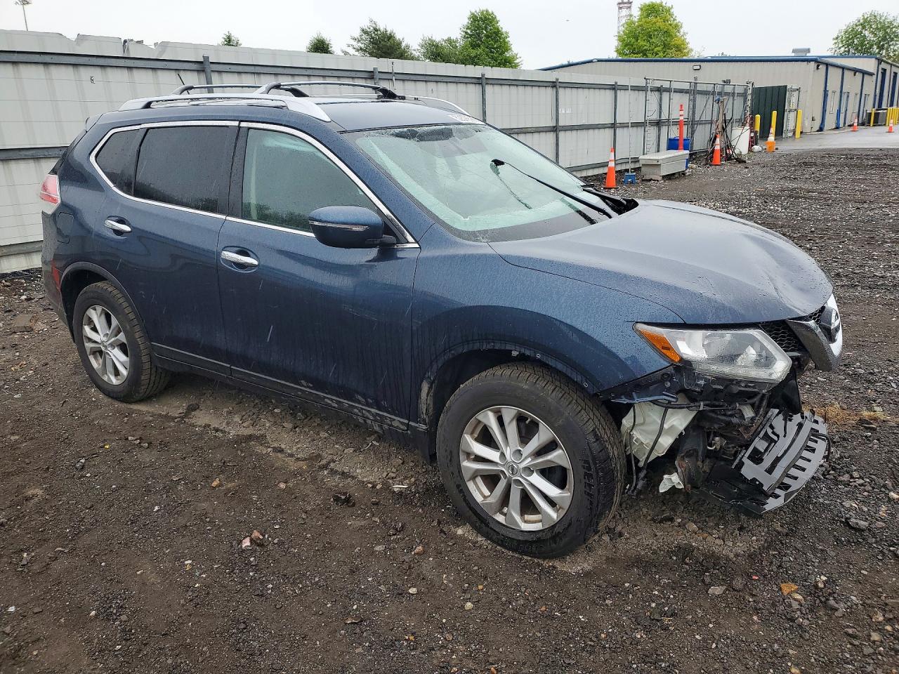 2015 Nissan Rogue Sv Blue vin: KNMAT2MV3FP541105