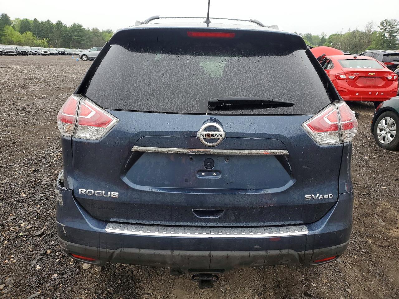 2015 Nissan Rogue Sv Blue vin: KNMAT2MV3FP541105