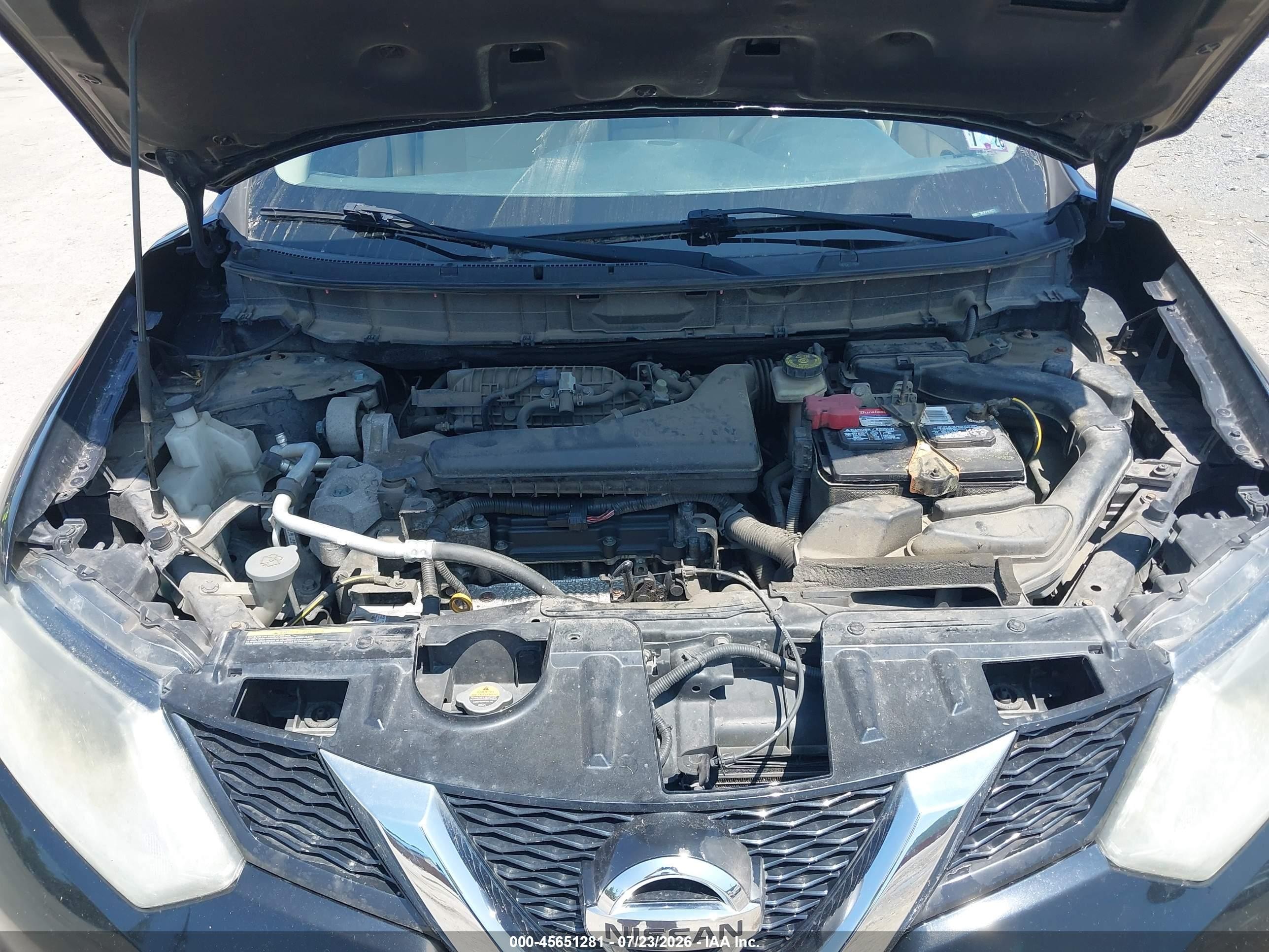 2015 Nissan Rogue S Black vin: KNMAT2MV3FP562827