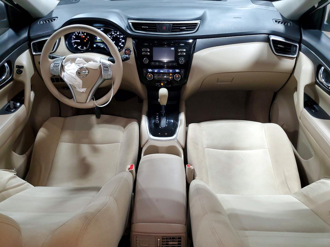 2015 Nissan Rogue S White vin: KNMAT2MV3FP566909