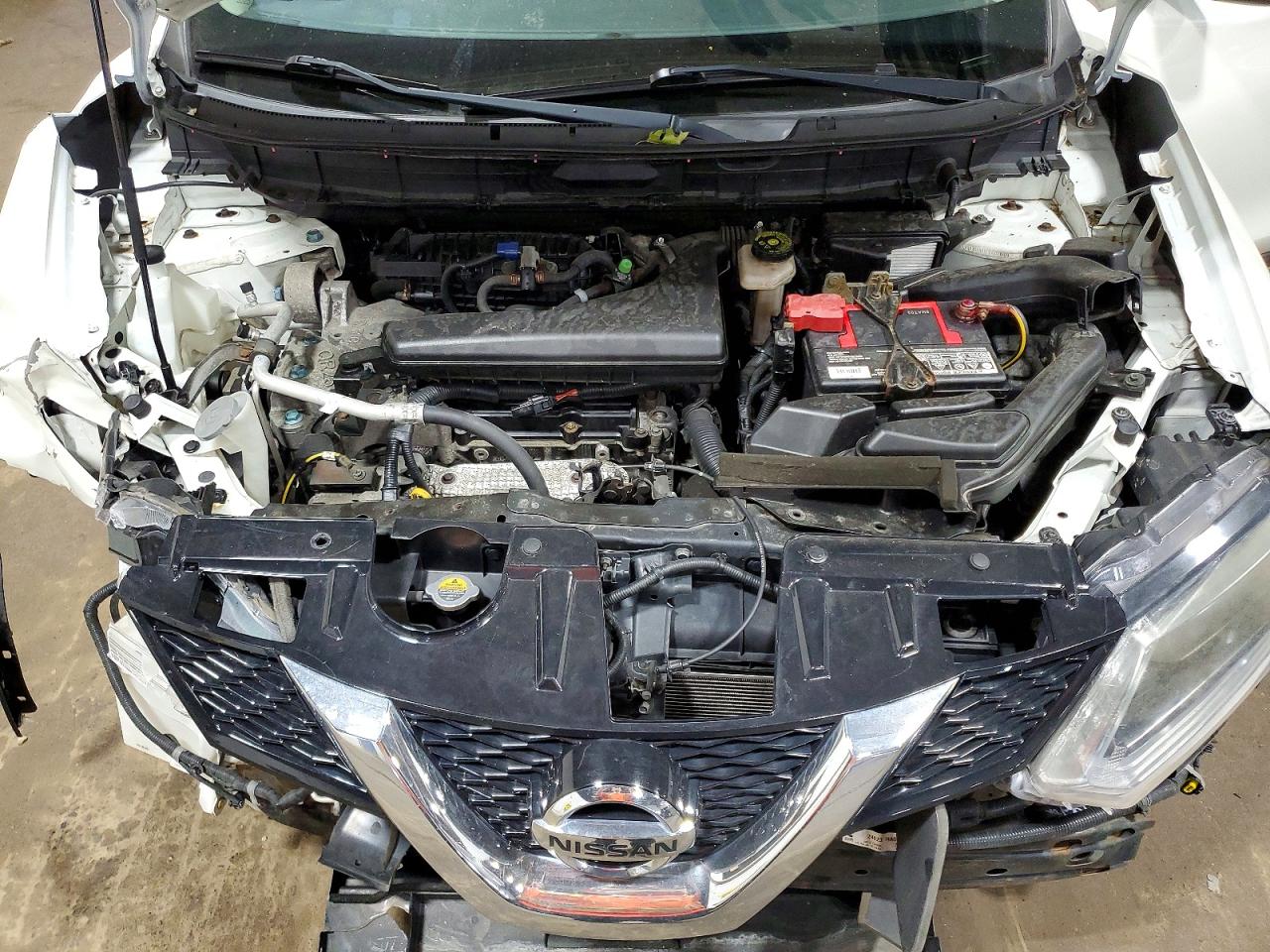 2015 Nissan Rogue S White vin: KNMAT2MV3FP566909