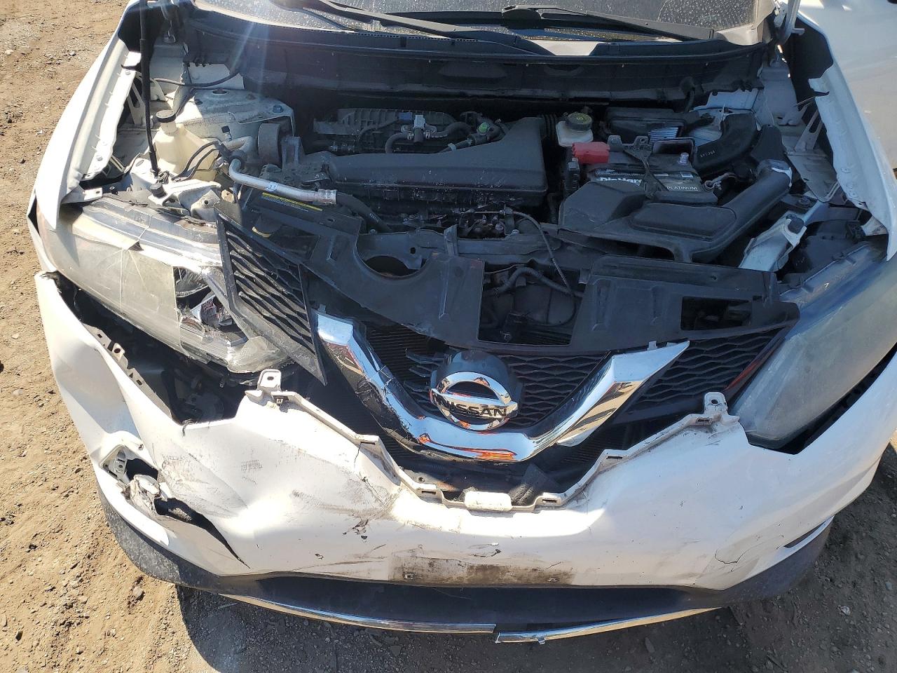 2015 Nissan Rogue Sv White vin: KNMAT2MV3FP567011