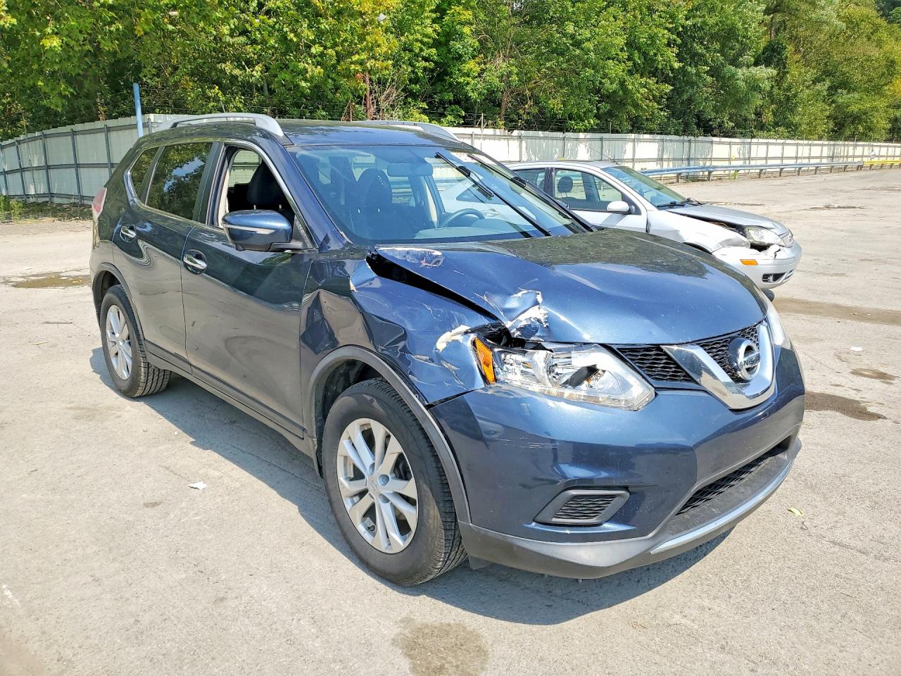 2015 Nissan Rogue Sv Blue vin: KNMAT2MV3FP577229