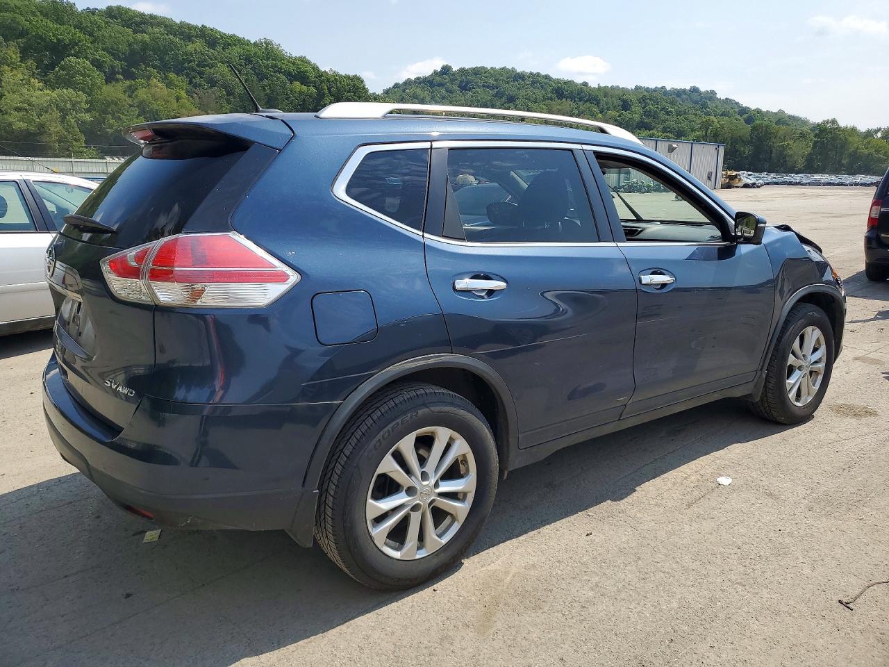 2015 Nissan Rogue Sv Blue vin: KNMAT2MV3FP577229