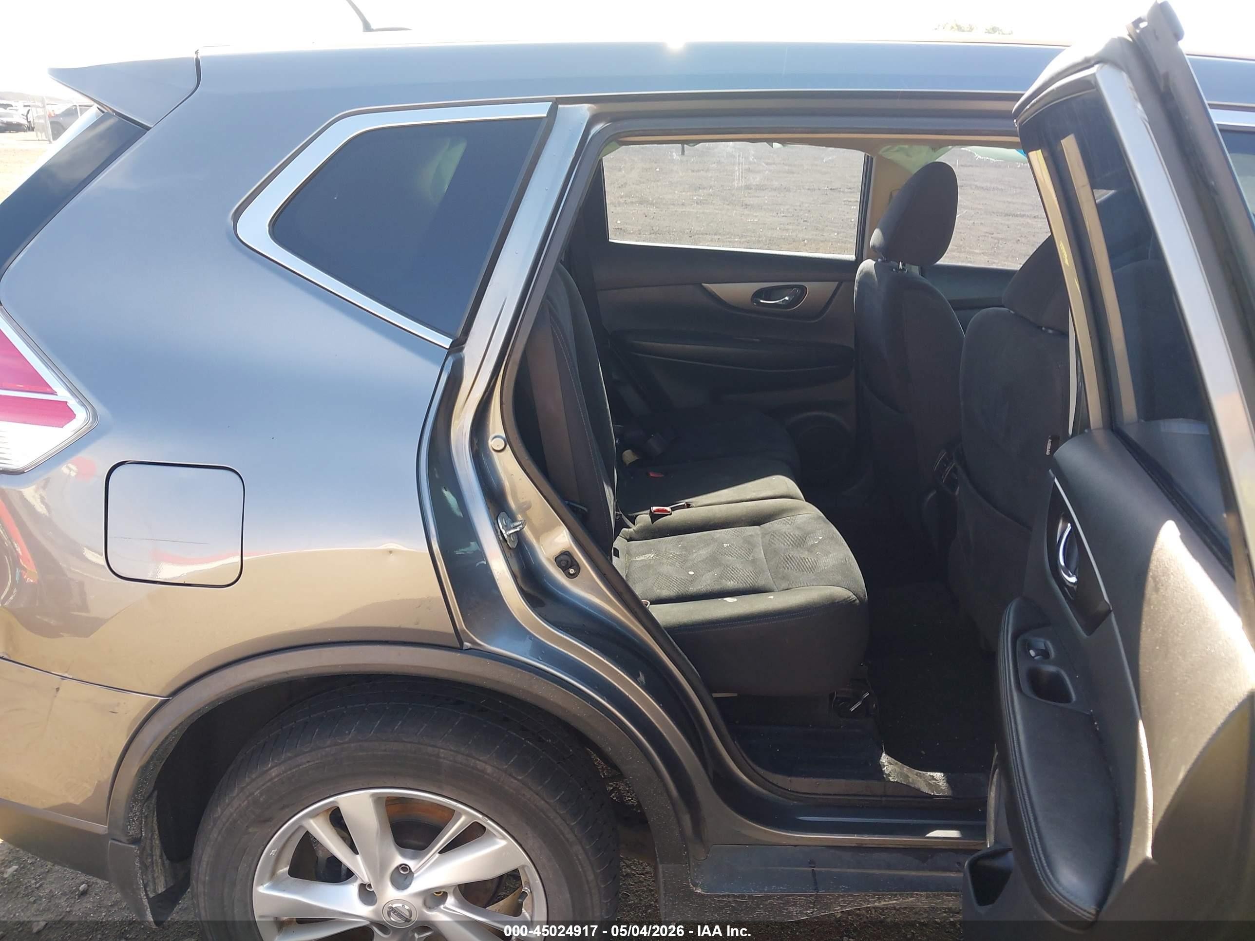 2015 Nissan Rogue S Gray vin: KNMAT2MV3FP578266
