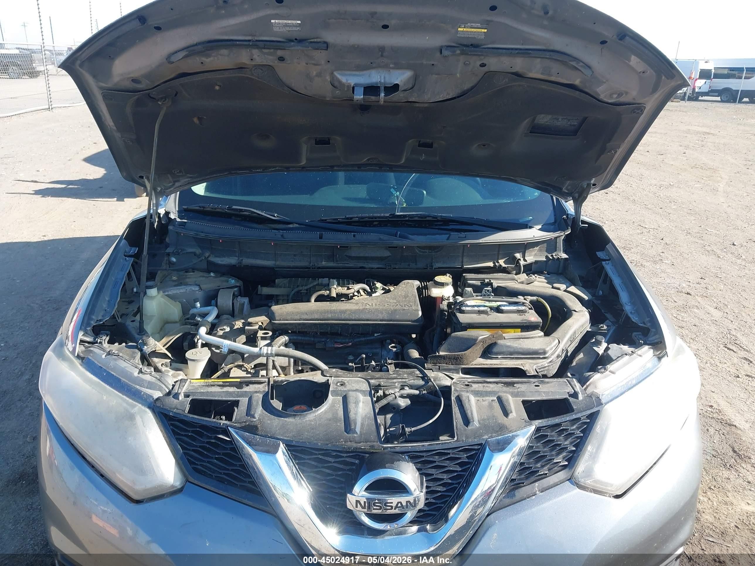 2015 Nissan Rogue S Gray vin: KNMAT2MV3FP578266