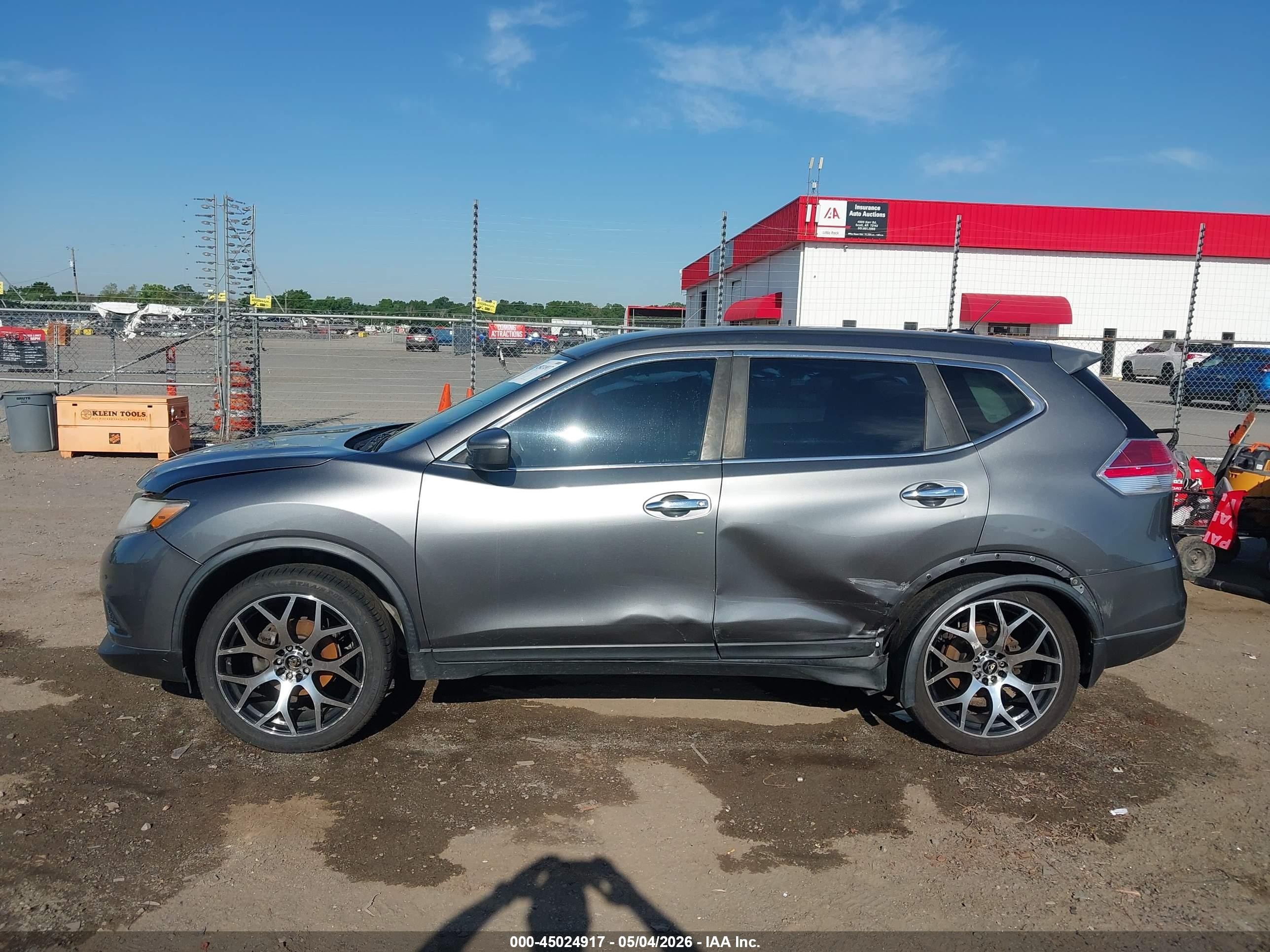 2015 Nissan Rogue S Gray vin: KNMAT2MV3FP578266